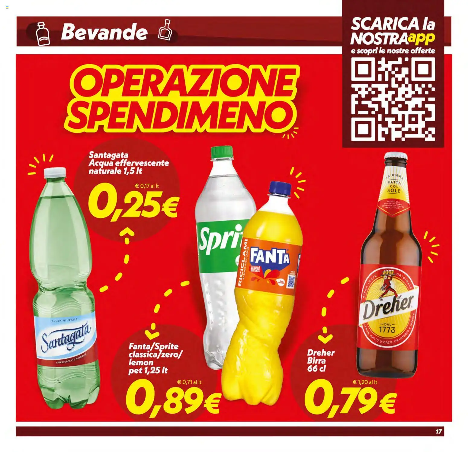 Volantino SuperConveniente del 05.01.2026 | Pagina: 17 | Prodotti: Birra, Acqua, Fanta, Acqua minerale