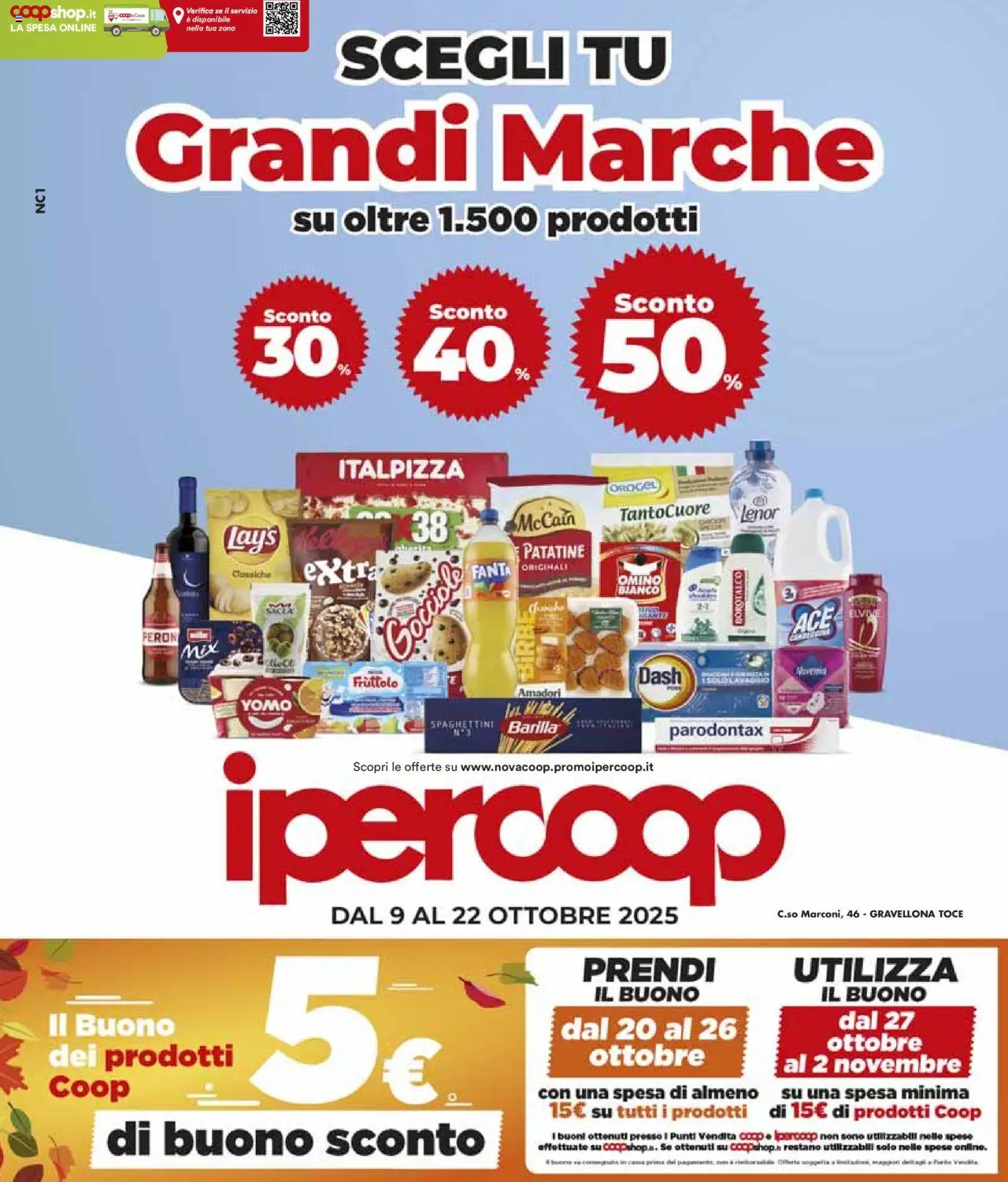 Volantino Ipercoop del 09.10.2025 | Pagina: 1 | Prodotti: Patatine, Fanta