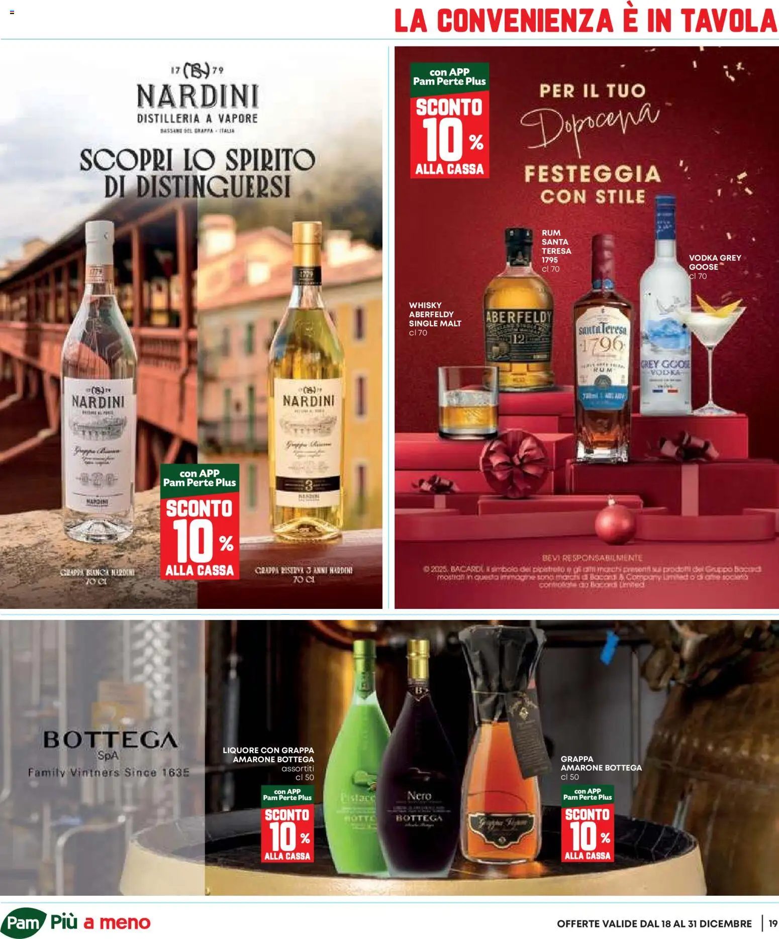 Volantino Panorama del 18.12.2025 | Pagina: 19 | Prodotti: Vodka, Whisky, Liquore, Grappa