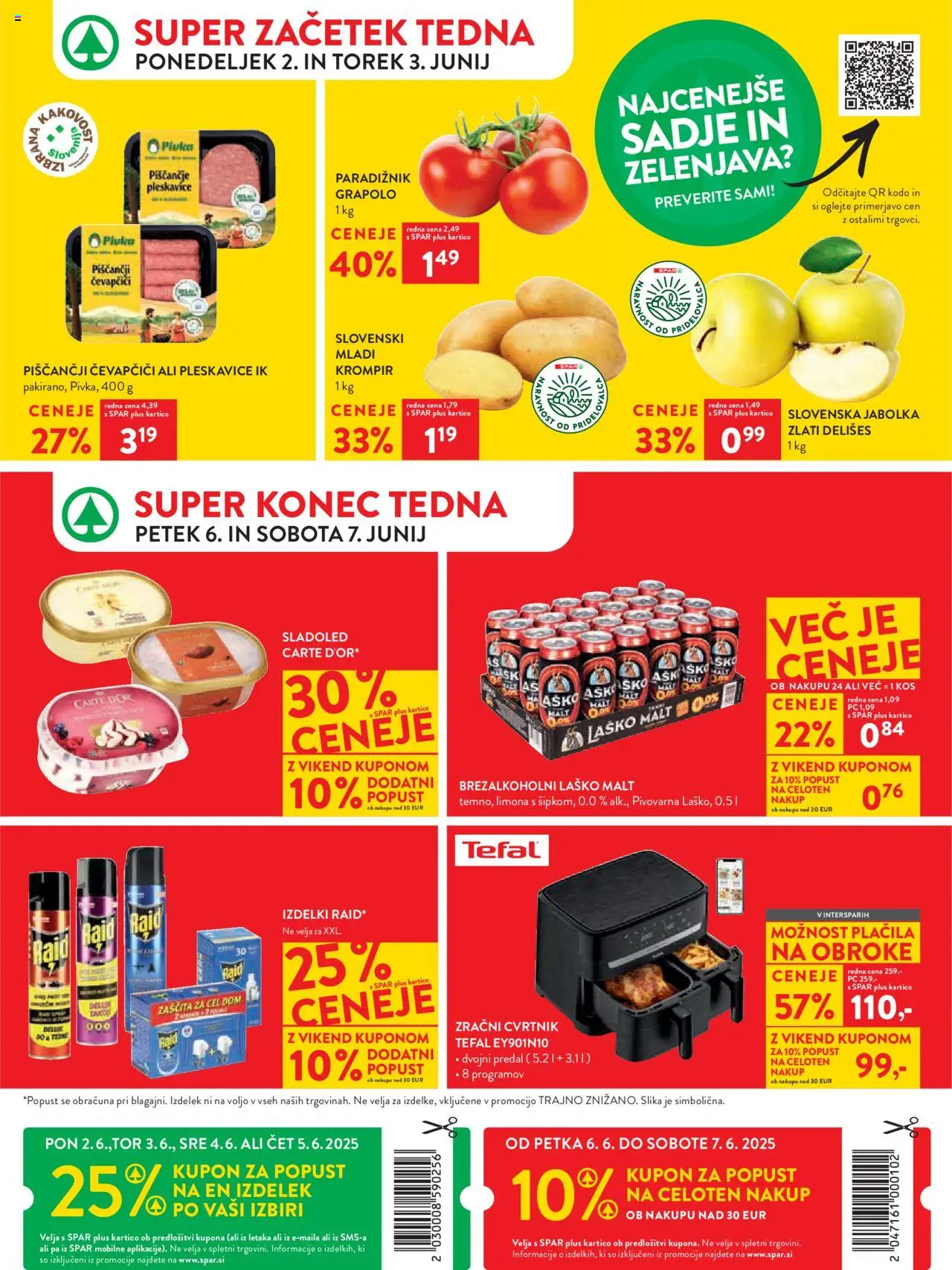 Spar katalog 23/25 │ velja od 04.06.2025 | Stran: 36 | Izdelki: Jabolka, Sladoled, Krompir, Zelenjava