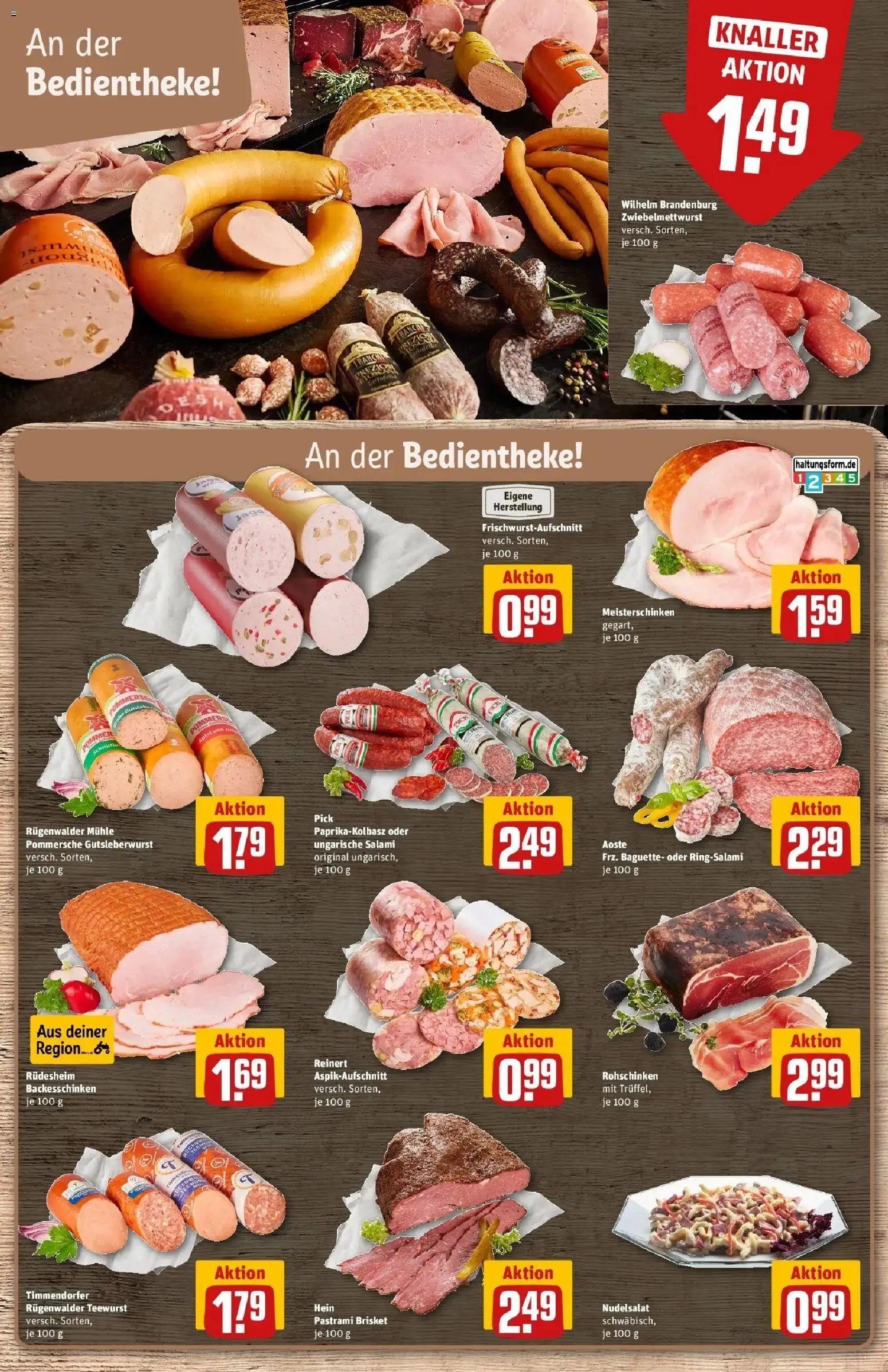 Rewe Prospekt Bonn / Beuel	 – gültig ab 30.03.2026 | Seite: 14 | Produkte: Mühle, Baguette, Pasta, Salami