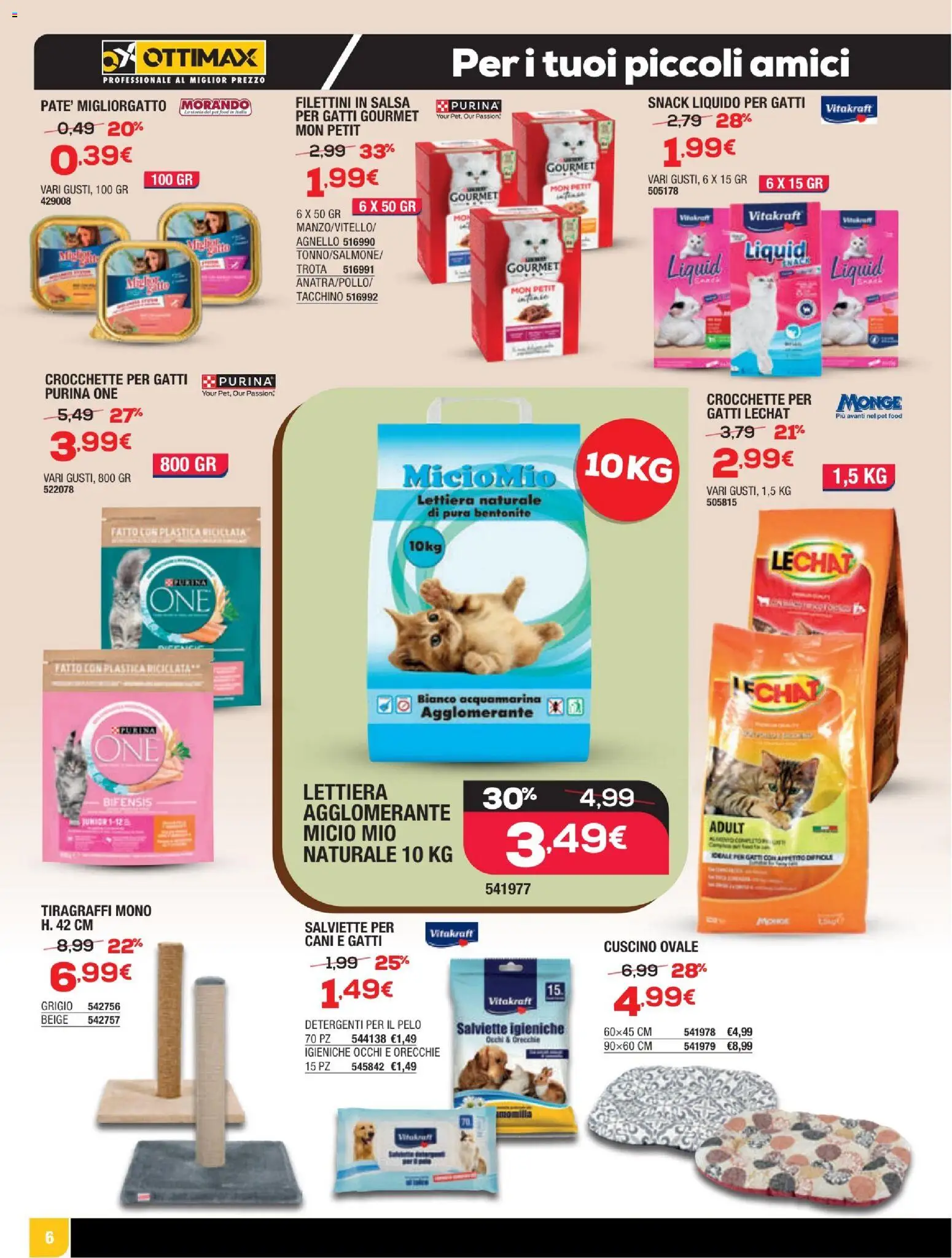 Volantino Ottimax del 15.01.2026 | Pagina: 14 | Prodotti: Tiragraffi, Tacchino, Agnello, Cuscino