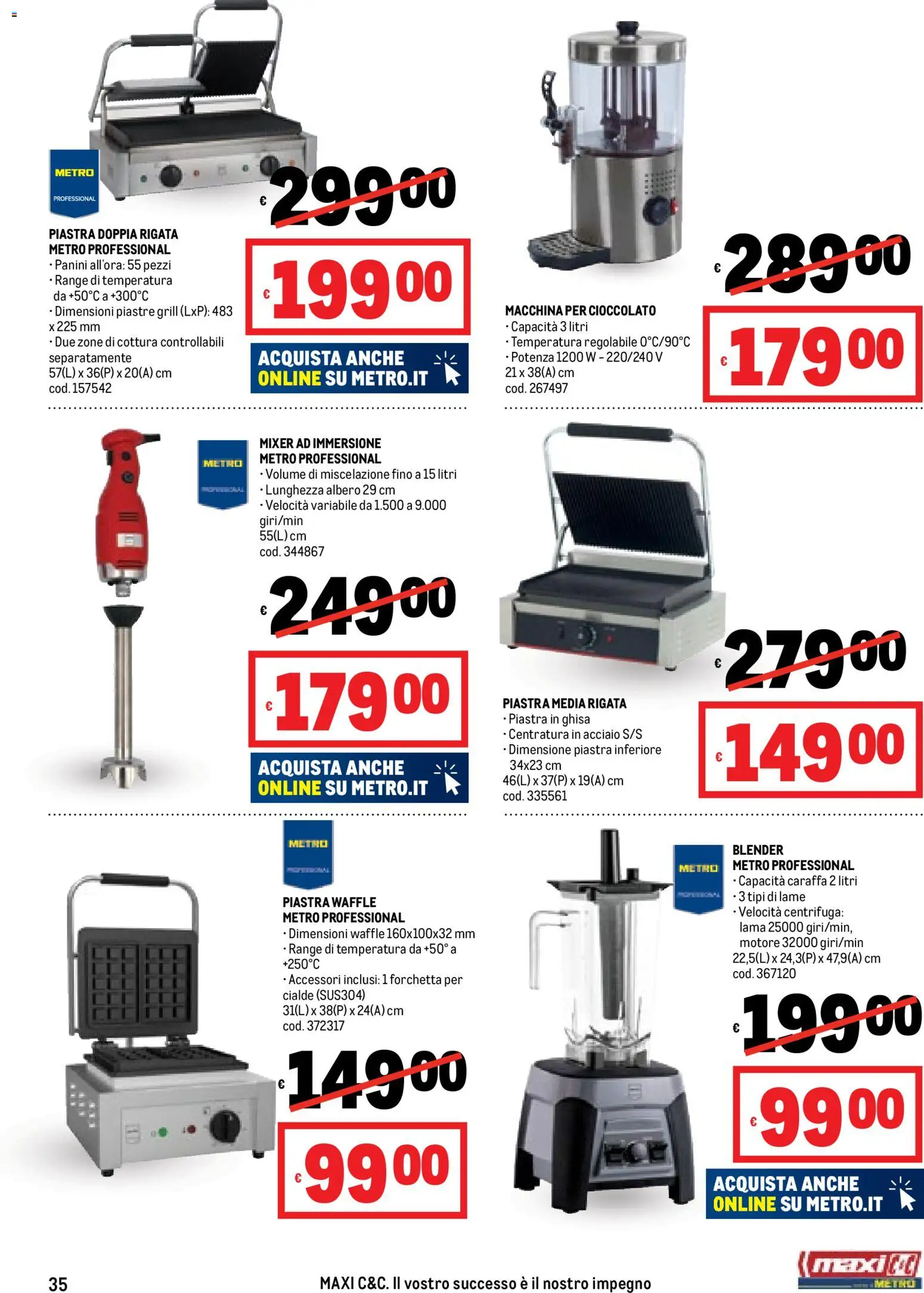 Volantino Metro del 06.11.2025 | Pagina: 35 | Prodotti: Caraffa, Cioccolato, Centrifuga, Mixer