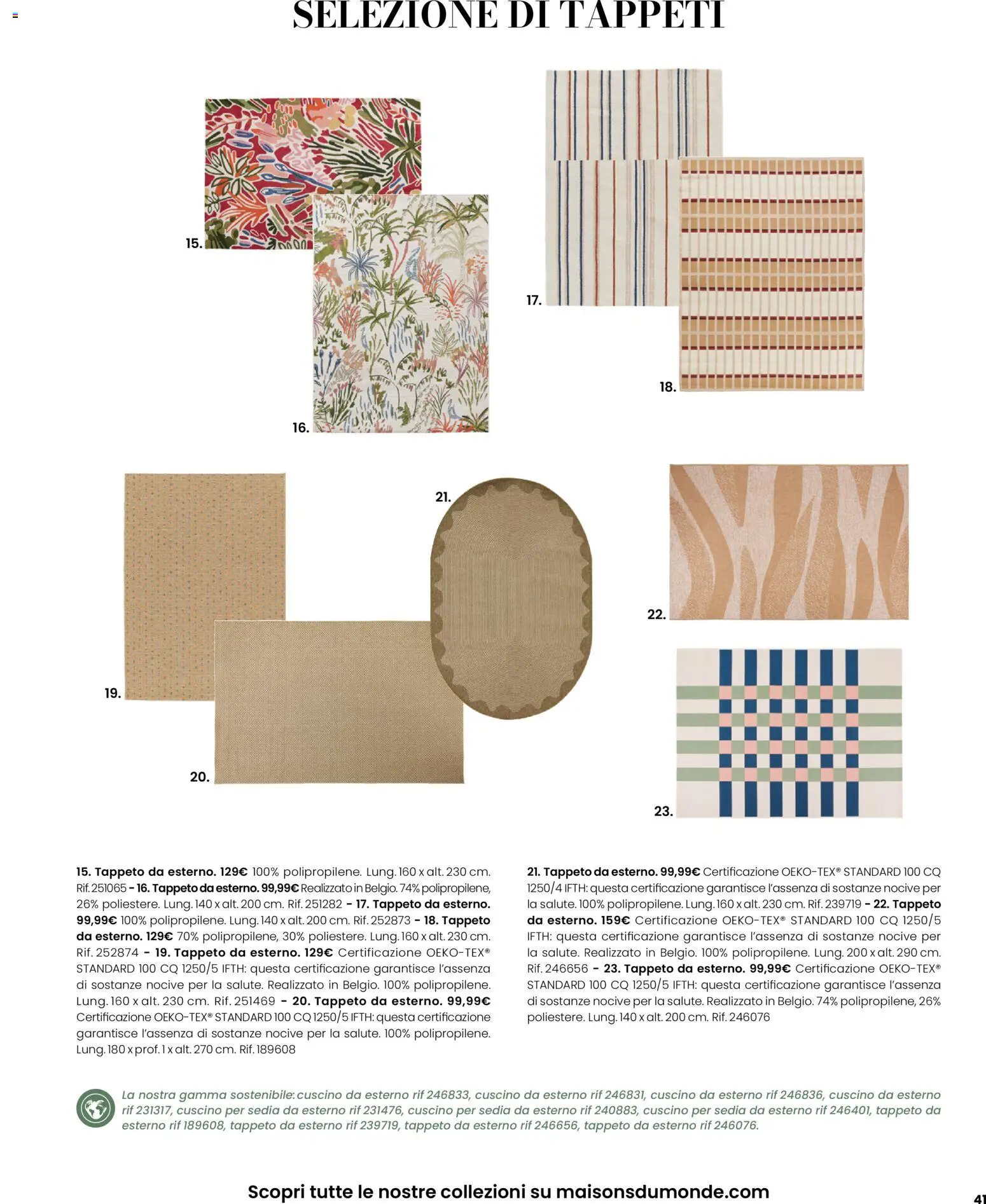 Volantino Maisons du Monde del 12.03.2026 | Pagina: 41 | Prodotti: Cuscino, Sedia, Tappeto