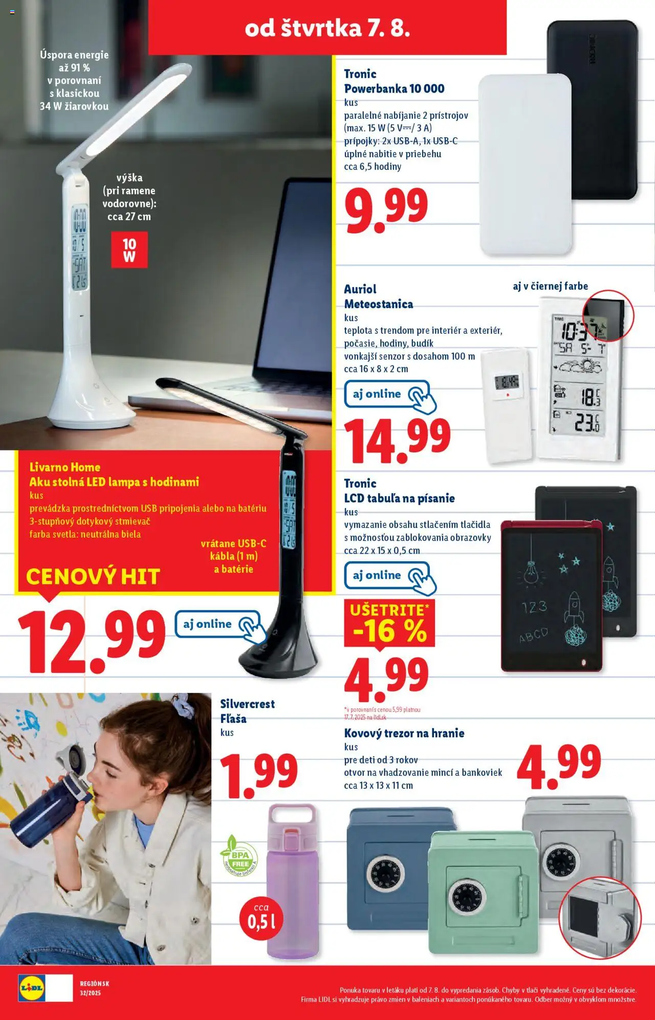 Lidl leták │ platný od 04.08.2025 | Strana: 84 | Produkty: Lampa, Led lampa, Hodiny, Tablet