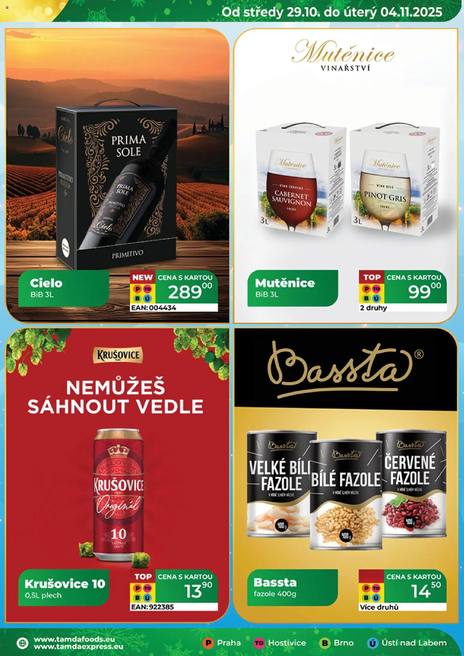 Tamda Foods leták od 29.10.2025 | Strana: 17 | Produkty: Primitivo, Krušovice, Fazole, Pinot Gris