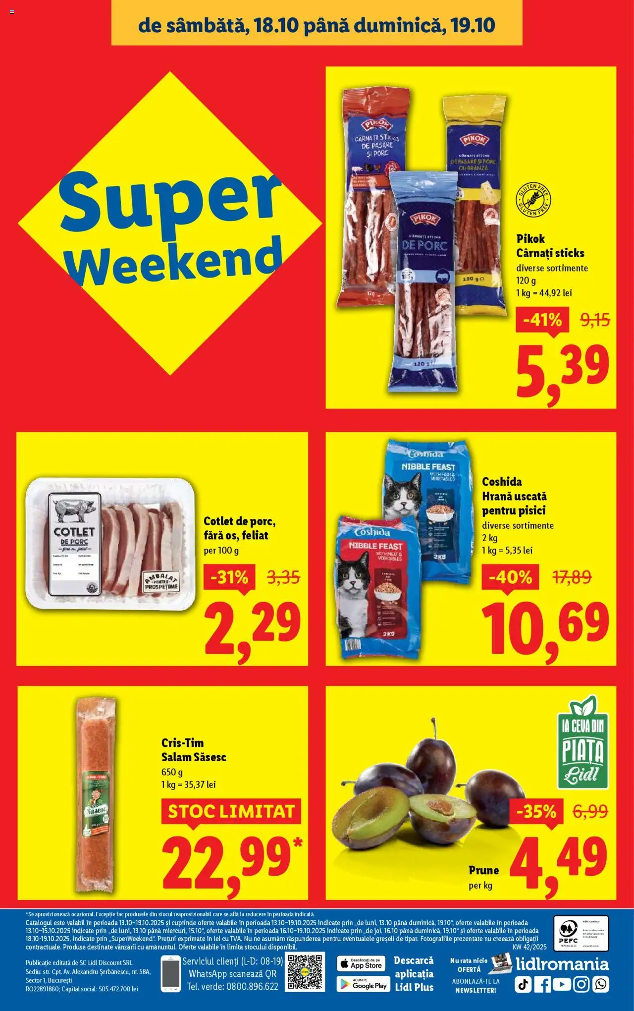 Noul catalog Lidl – valabil de la 13.10.2025 | Pagină: 58 | Produse: Lait de coco, Salam, Prune, Cârnați
