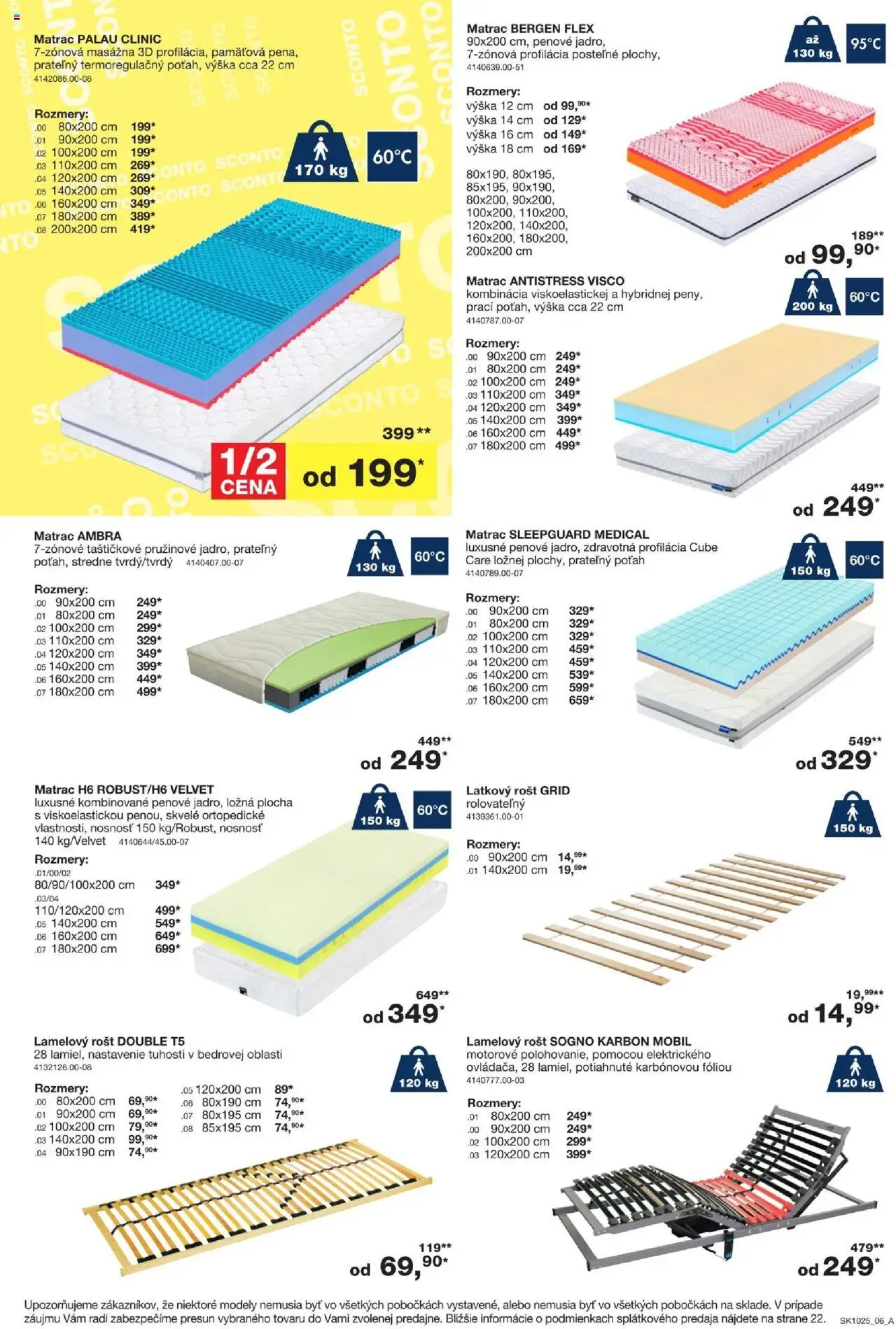 Sconto nábytok leták │ platný od 06.08.2025 | Strana: 6 | Produkty: Matrac, Mobil, Rošt