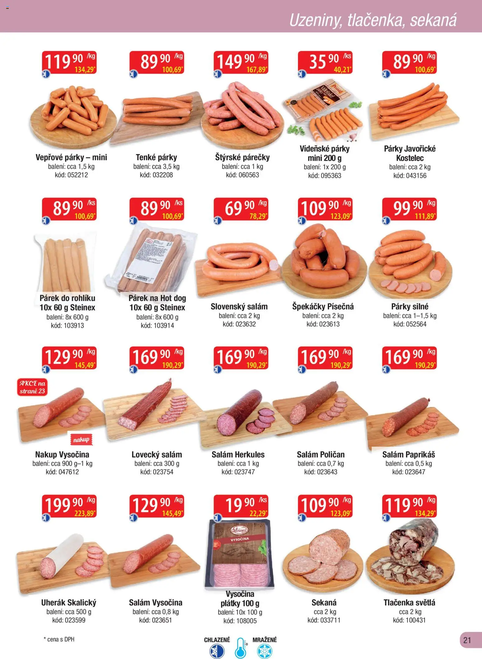 Astur & Qanto leták - Velkoobchod fresh 01/2026 od 01.01.2026 | Strana: 21 | Produkty: Špekáčky, Hot dog, Tlačenka, Vepřové párky
