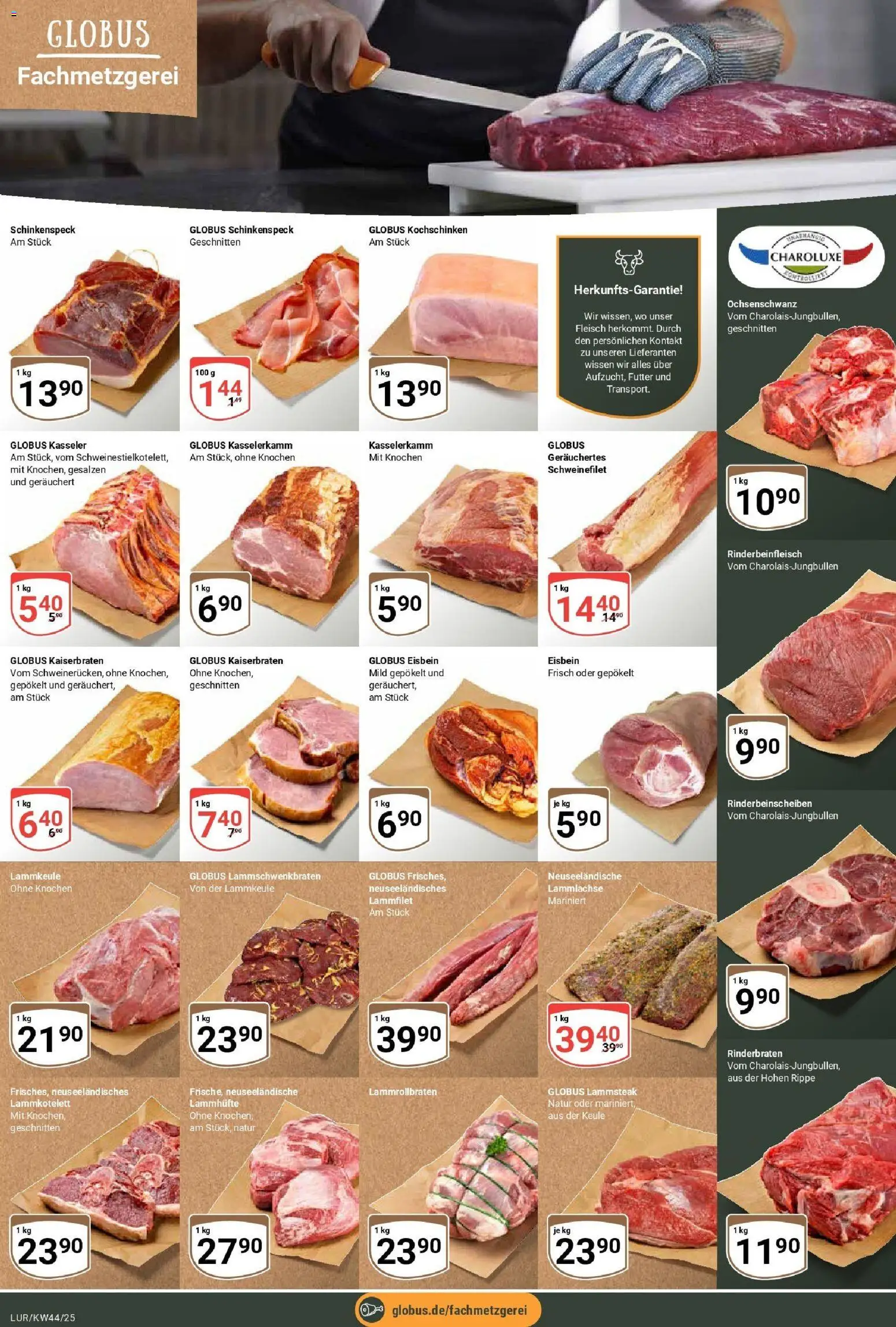 Globus prospekt Hamburg	 – gültig ab 26.10.2025 | Seite: 9 | Produkte: Rinderbraten, Lammkeule, Schweinefilet, Fleisch