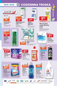 Pogląd oferty "E.Leclerc gazetka" - ważna od 30.03.2026 | Strona: 15 | Produkty: Coccolino, Domestos, Kapsułki do prania, Lovela
