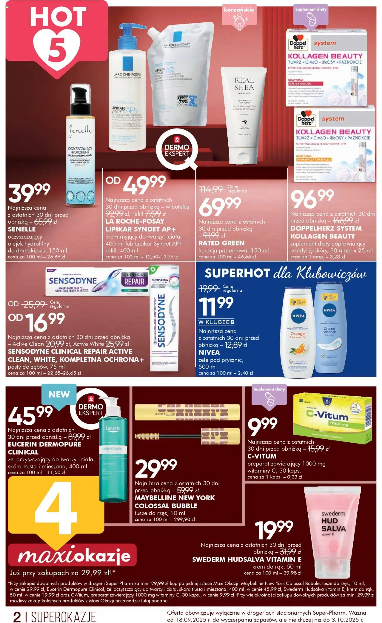 Super-pharm Gazetka od 18.09.2025 | Strona: 2 | Produkty: Malina, Krem
