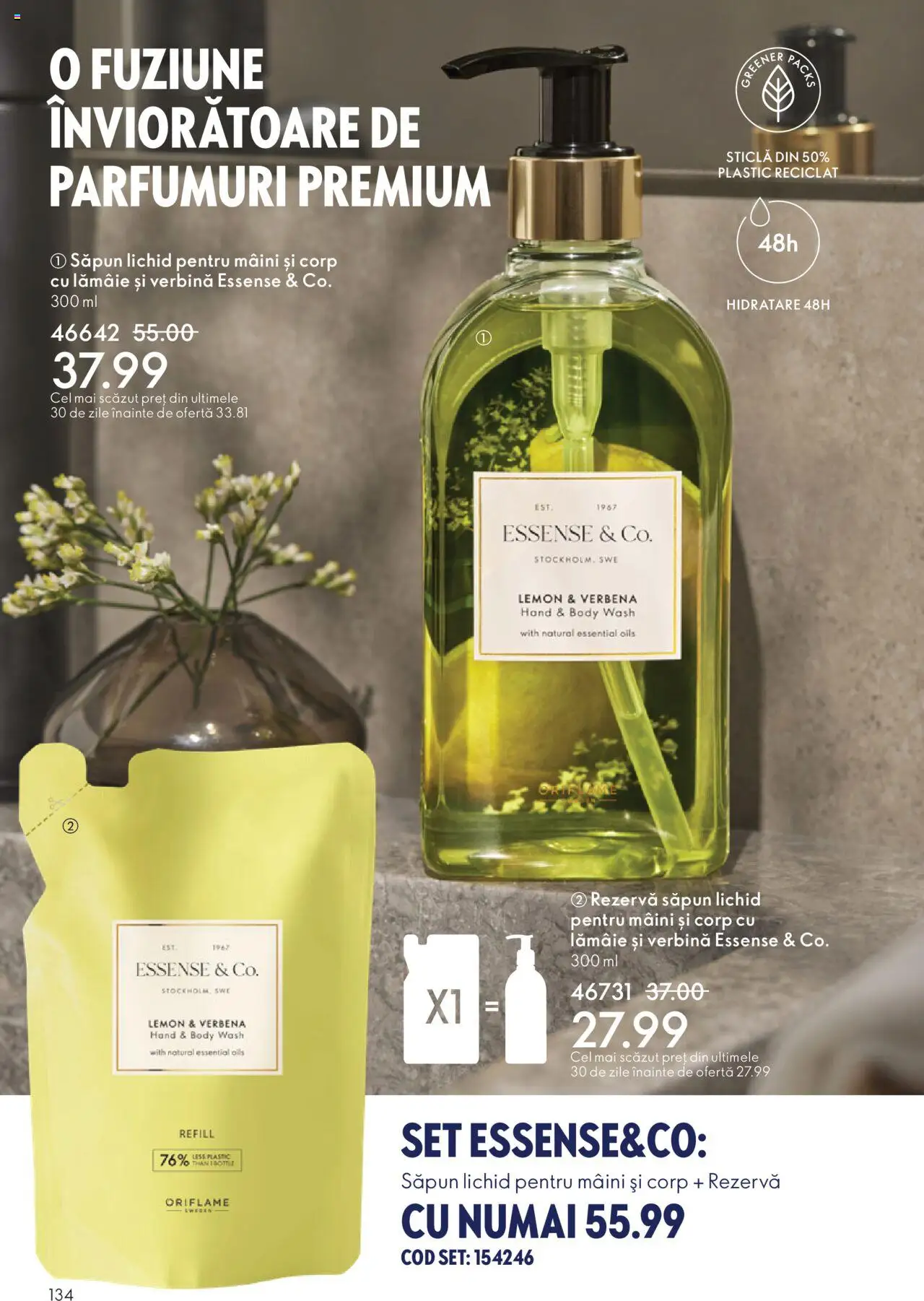Noul catalog Oriflame – valabil de la 12.11.2025 | Pagină: 134 | Produse: Body, Săpun lichid, Rezervă săpun, Lămâie