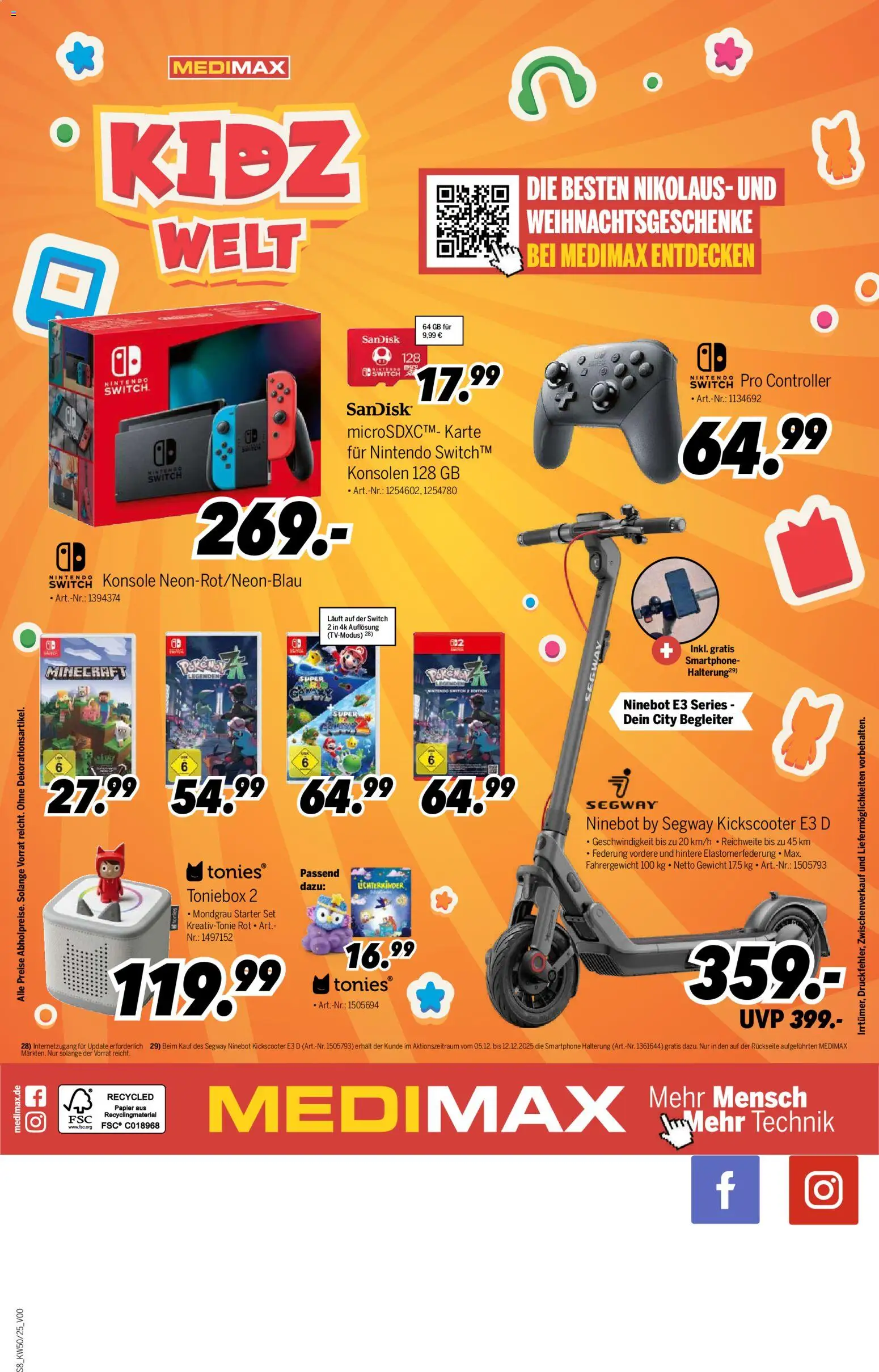 Medimax Prospekt 	 – gültig ab 06.12.2025 | Seite: 8 | Produkte: Gewicht, Smartphone