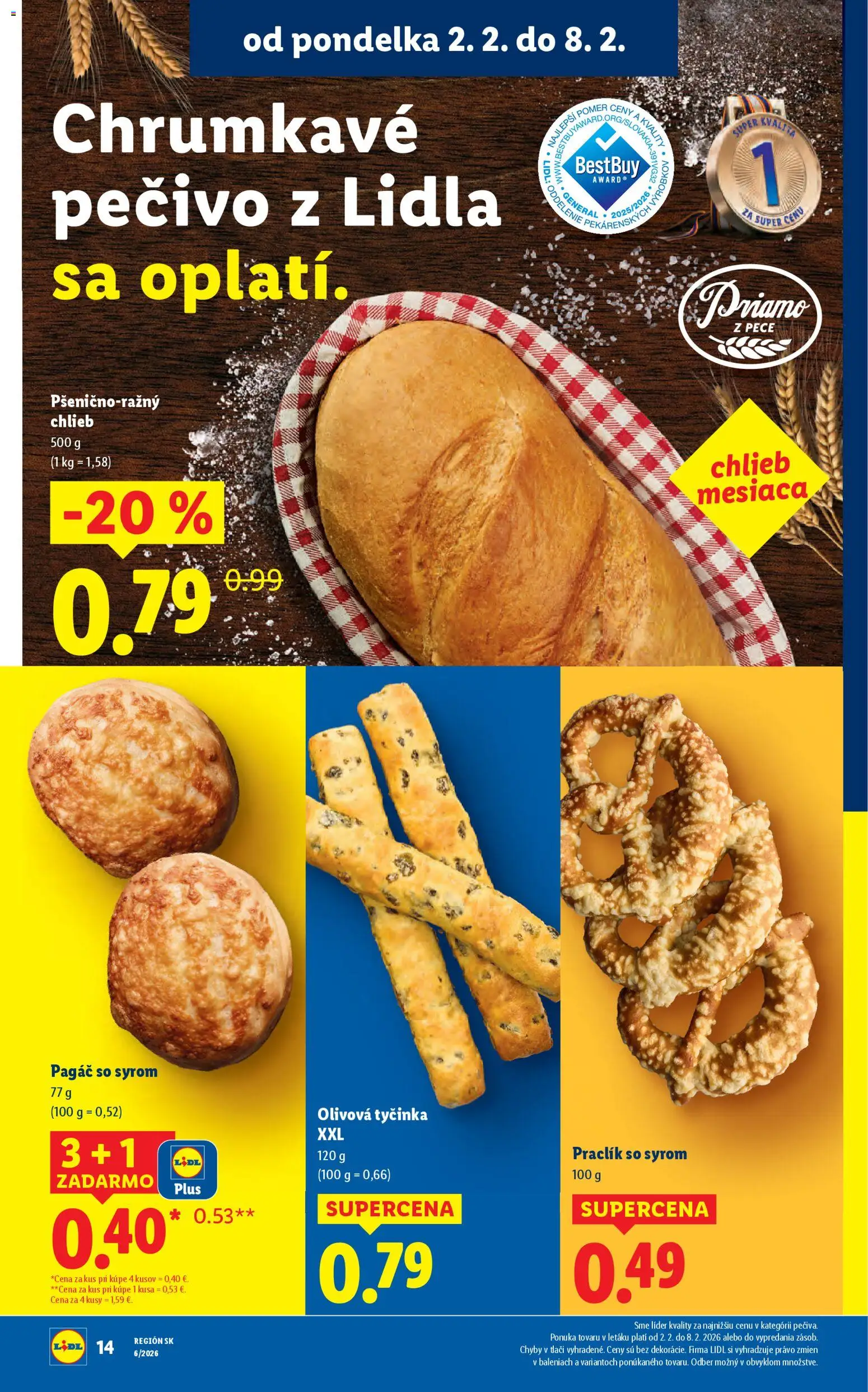 Nové Lidl akcie – leták je platný od 05.02.2026 | Strana: 60 | Produkty: Chlieb