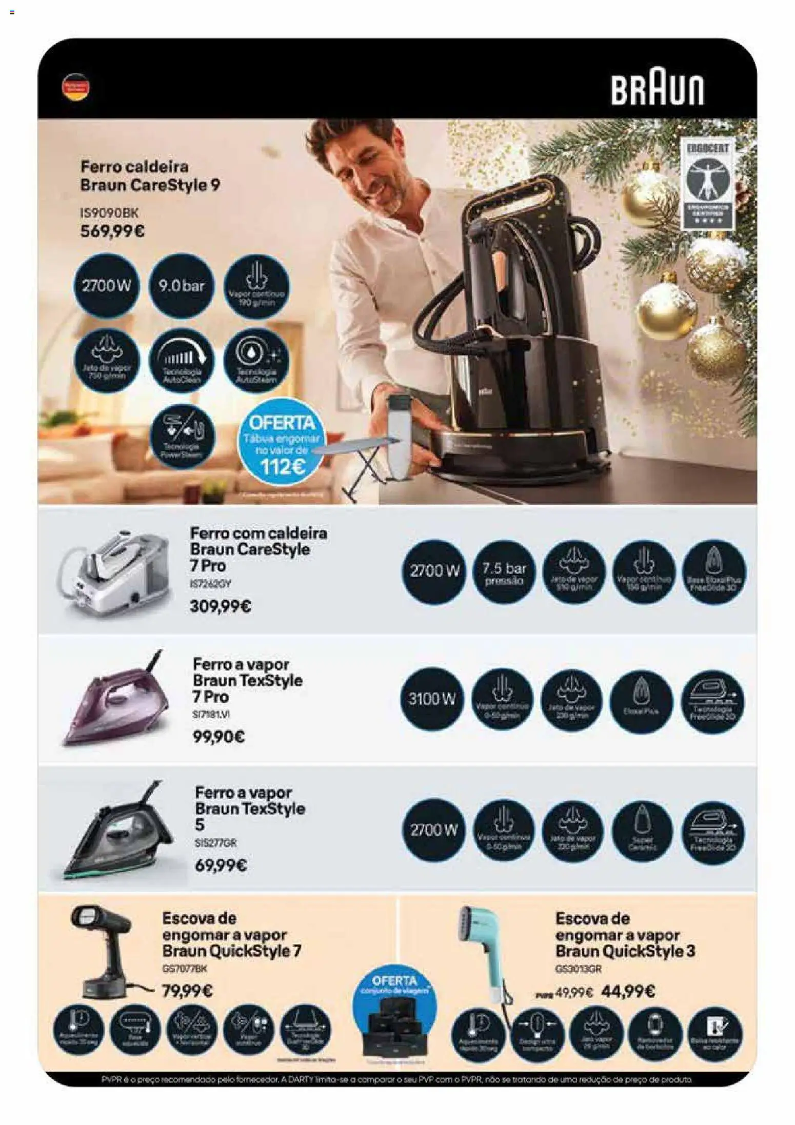 Darty - folheto │ válido de 02.12.2025 | Página: 61 | Produtos: Tábua, Ferro a vapor, Ferro