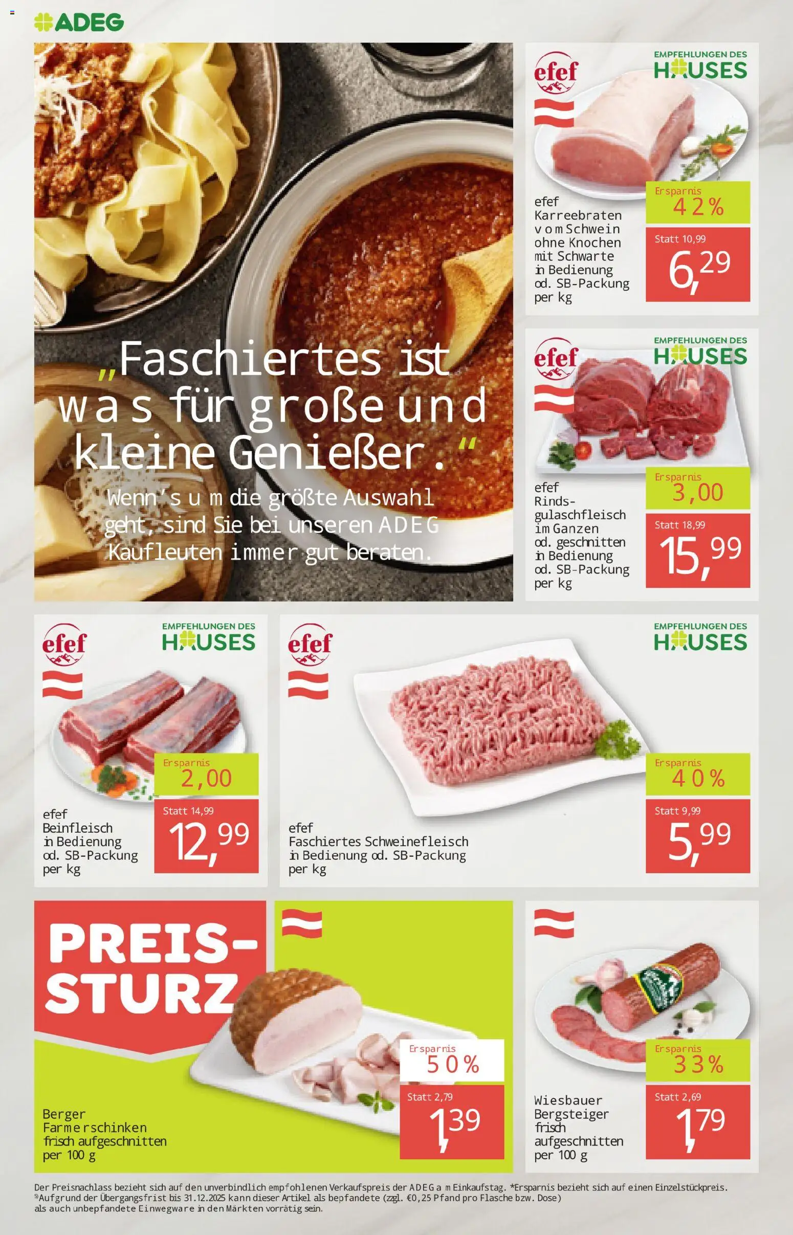 ADEG Flugblatt gültig ab 06.11.2025 | Seite: 4 | Produkte: Schweinefleisch