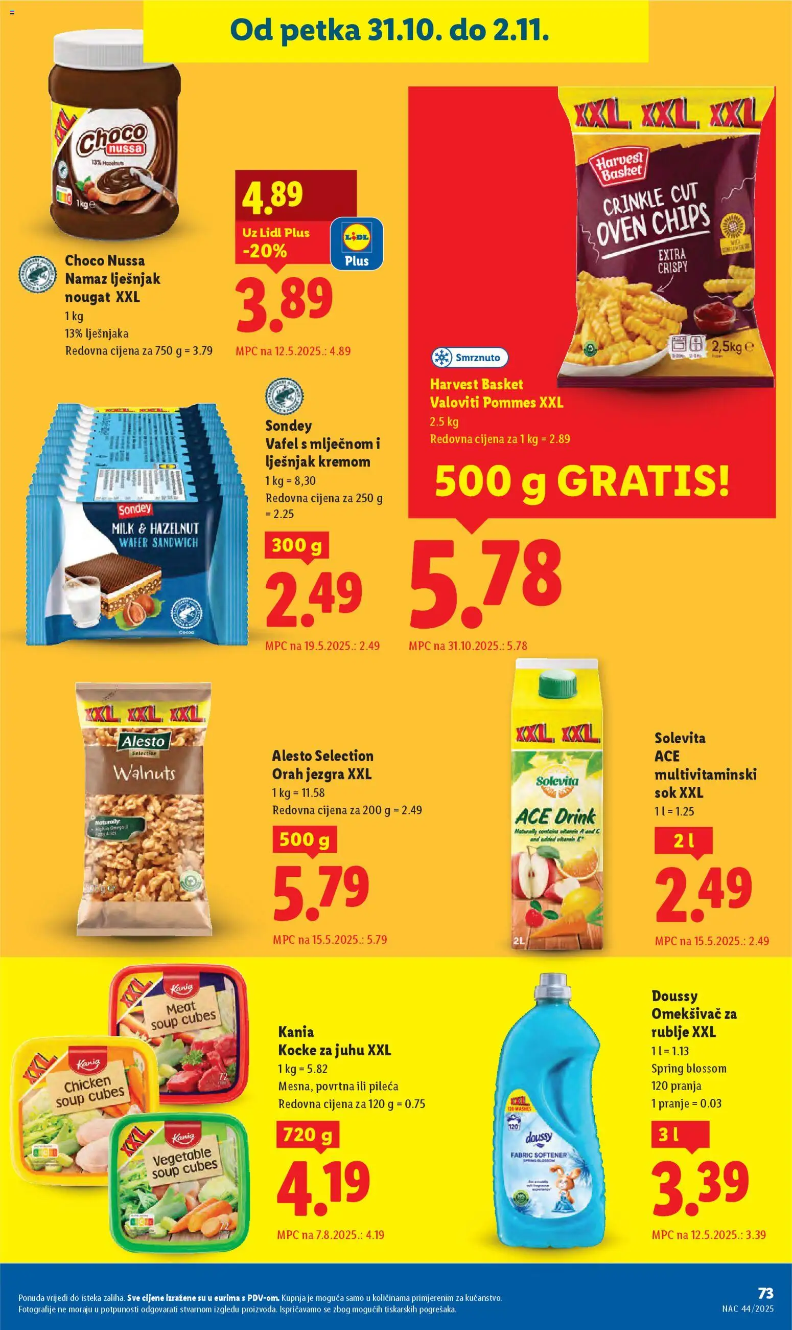 Lidl katalog | vrijedi od 27.10.2025 | Stranica: 73 | Proizvodi: Omekšivač, Lješnjak, Orah, Namaz
