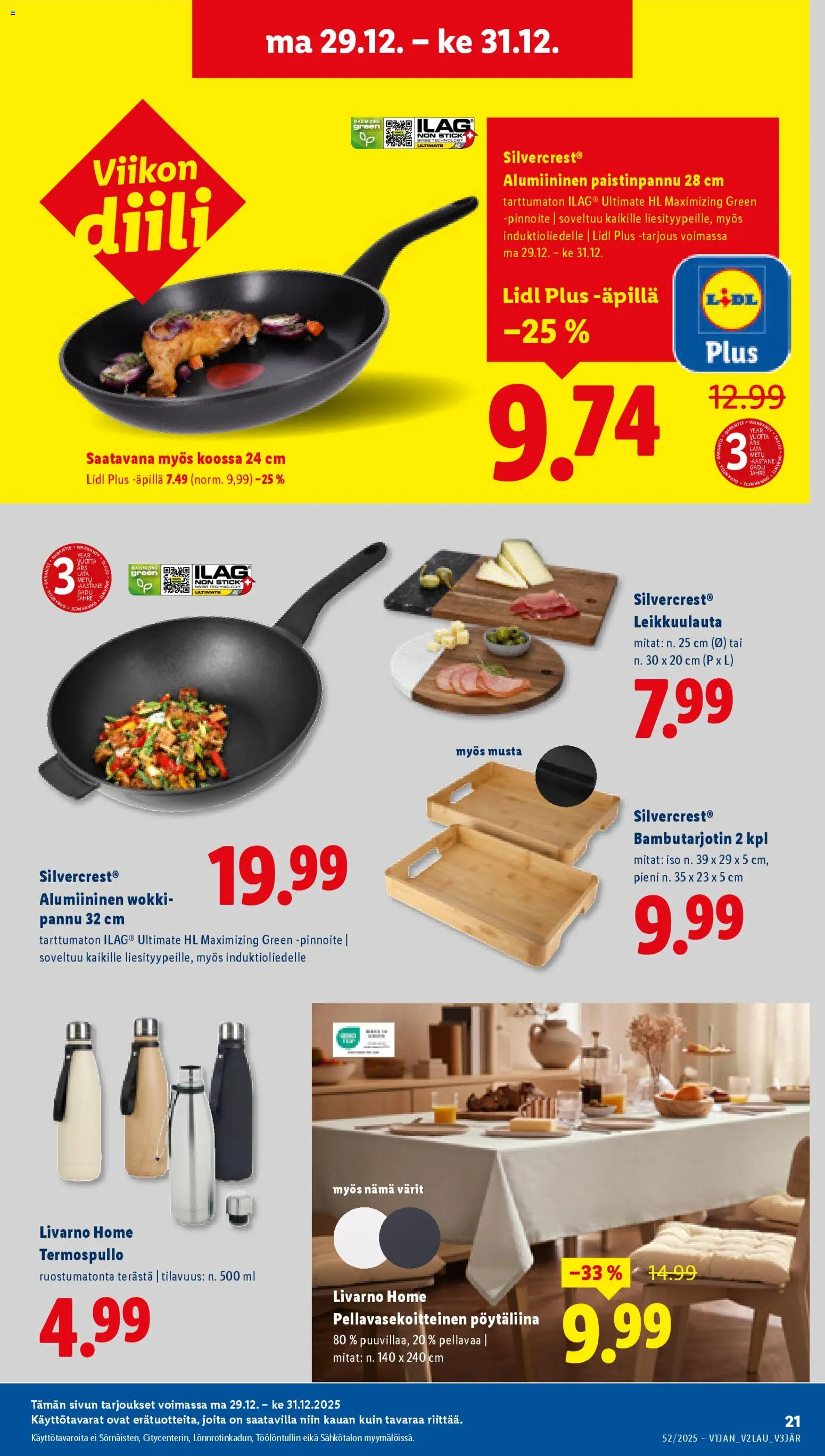 Lidl tarjoukset - Rovaniemi – voimassa 26.12.2025 alkaen | Sivu: 23 | Tuotteet: Paistinpannu, Termospullo