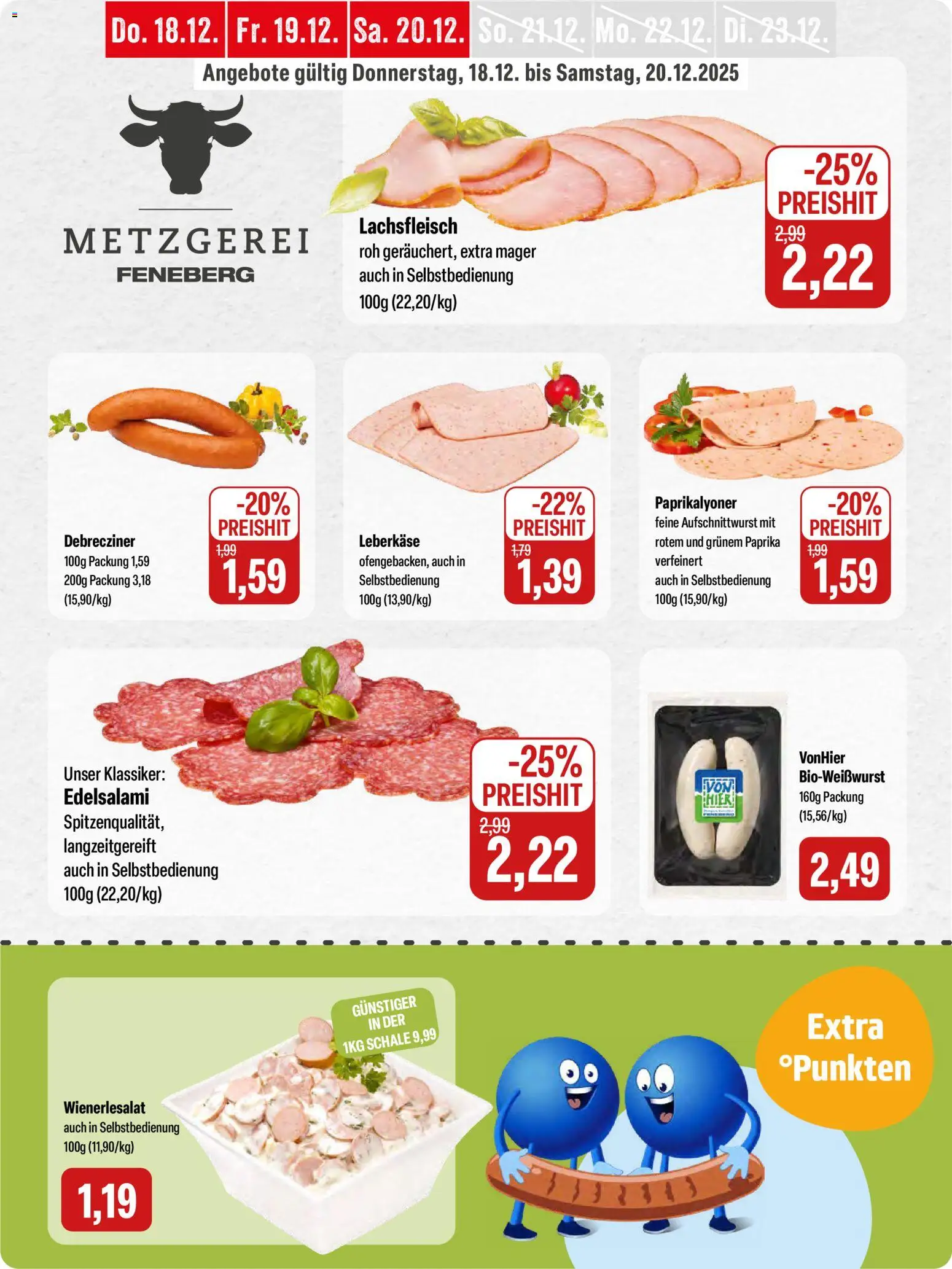 Feneberg Angebote – gültig ab 18.12.2025 | Seite: 2 | Produkte: Paprika, Leberkase