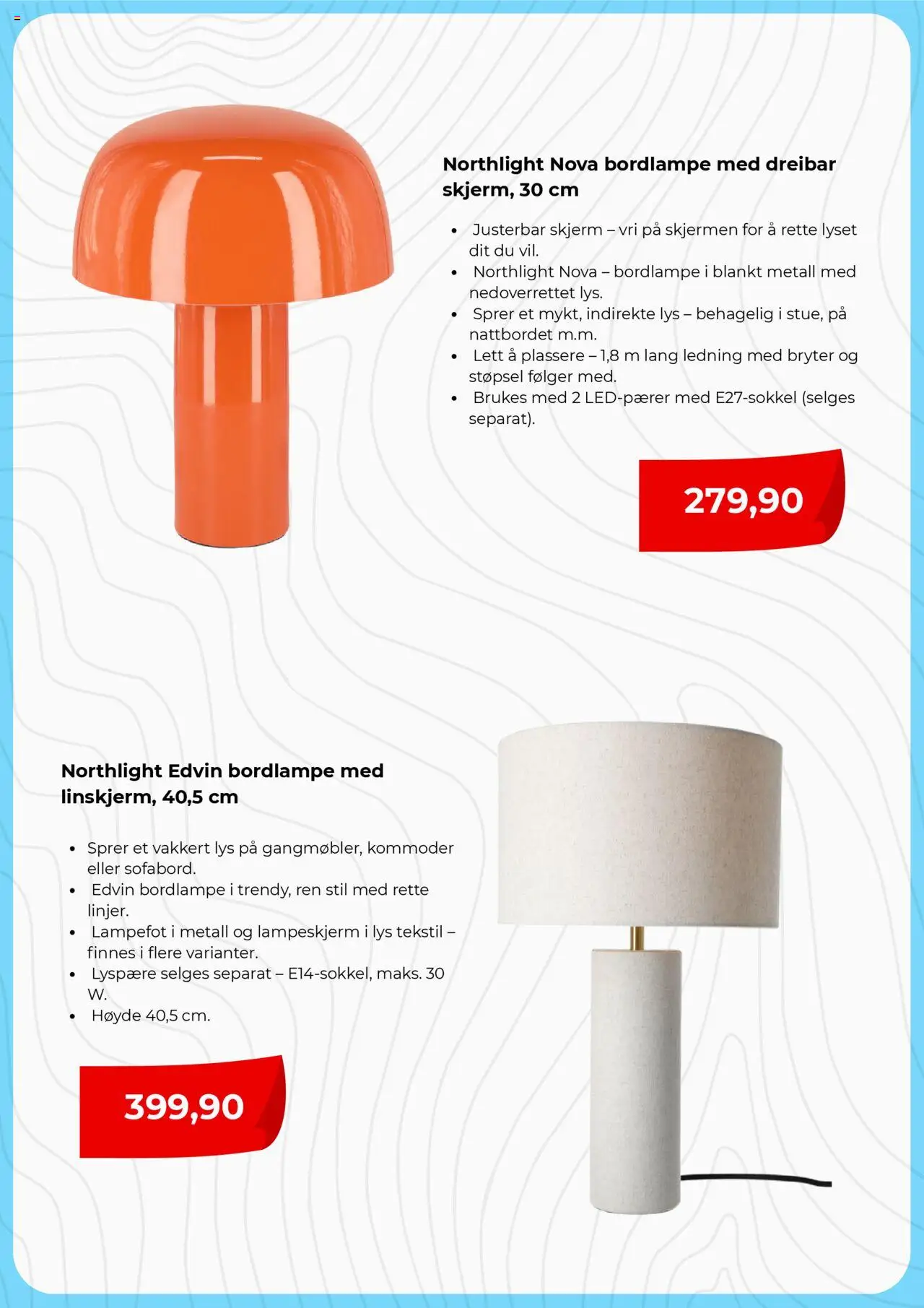  | Side: 3 | Produkter: Ledning, Støpsel, Skjerm, Lys