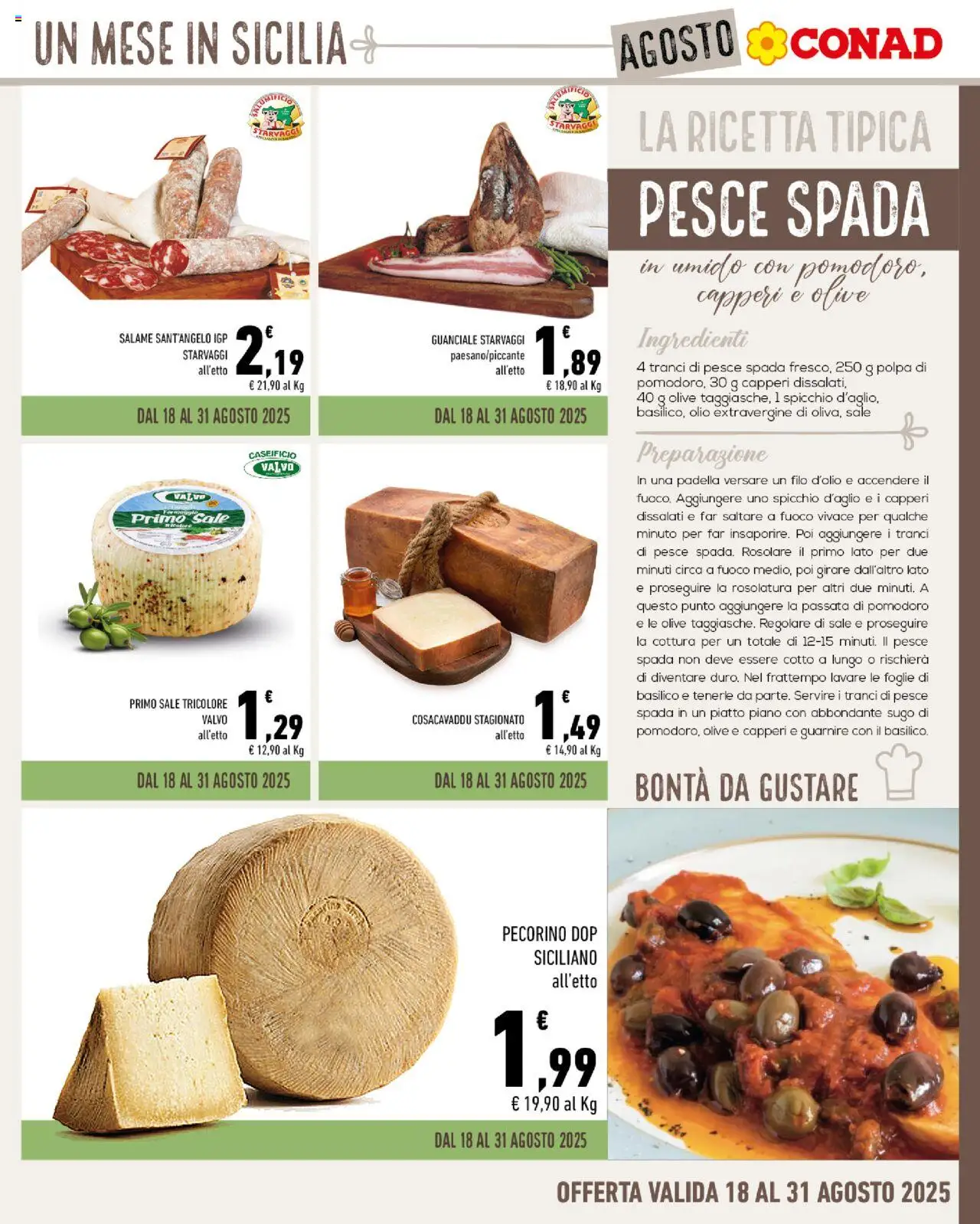 Volantino Conad del 30.07.2025 | Pagina: 5 | Prodotti: Olio, Olive, Padella, Sugo
