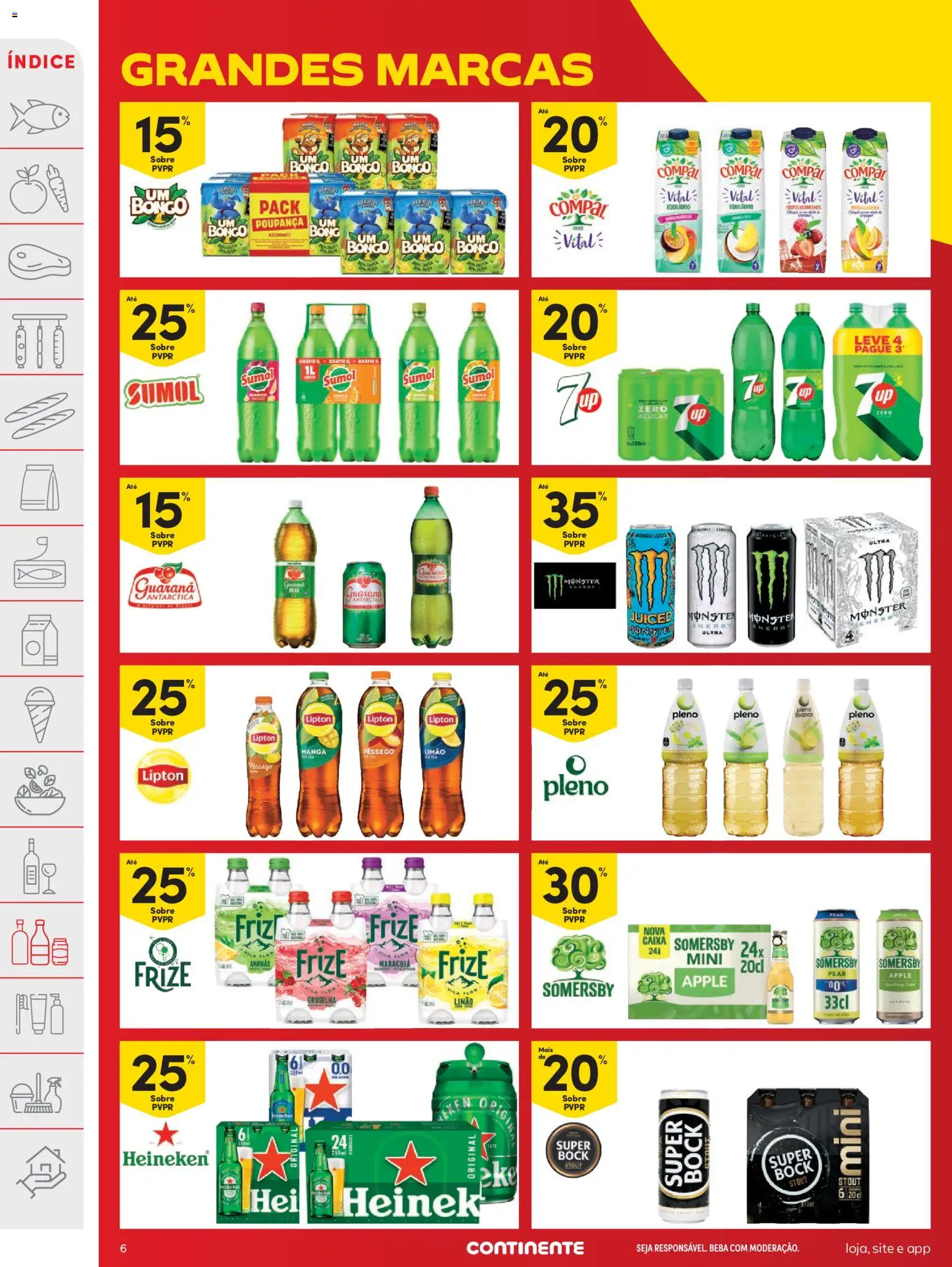 Continente folheto │ válido de 03.03.2026 | Página: 6 | Produtos: Chás, Sumo, Somersby, Soda