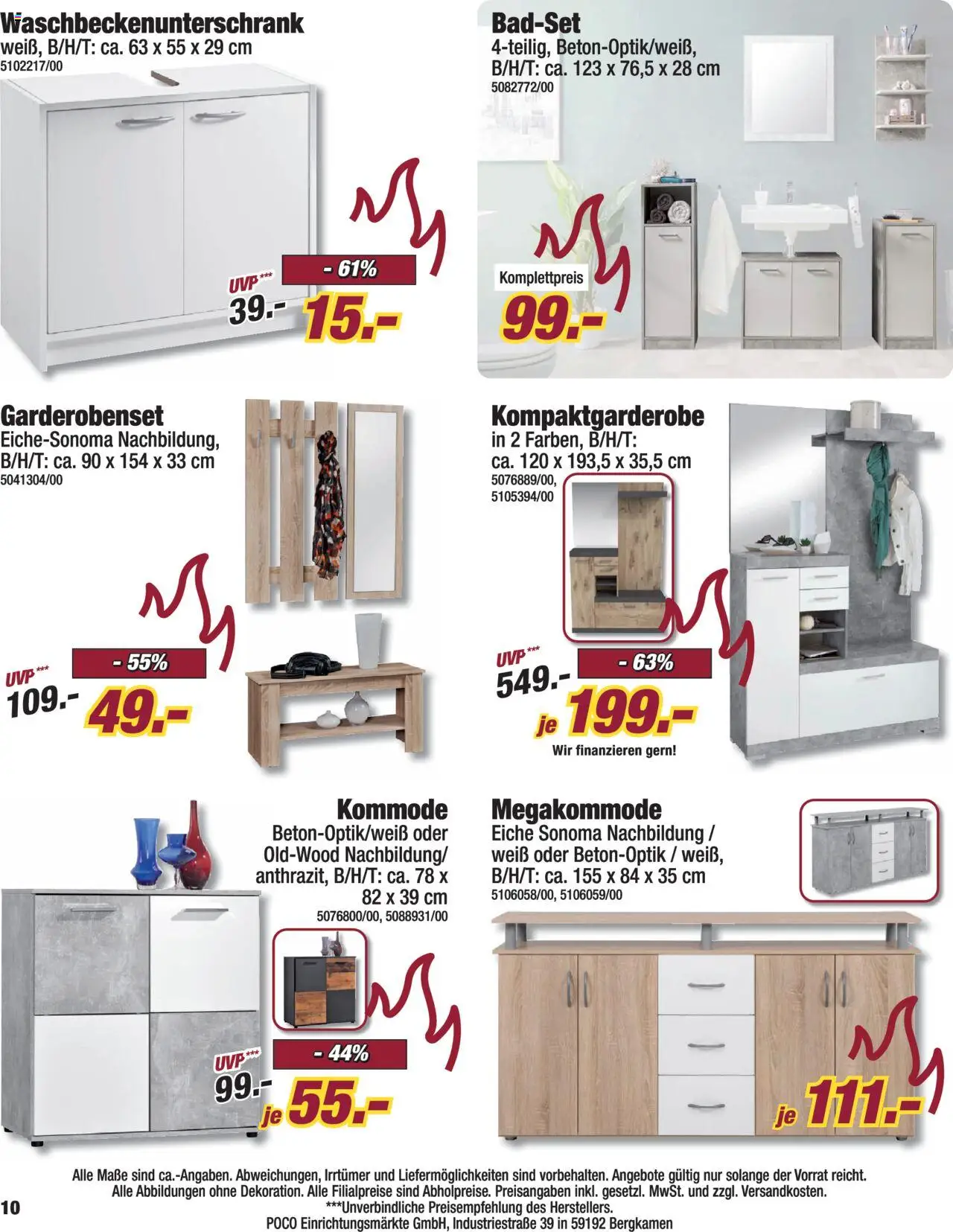 Poco Hot Deals - gültig ab dem 26.07.2025 | Seite: 10 | Produkte: Kommode, Garderobenset