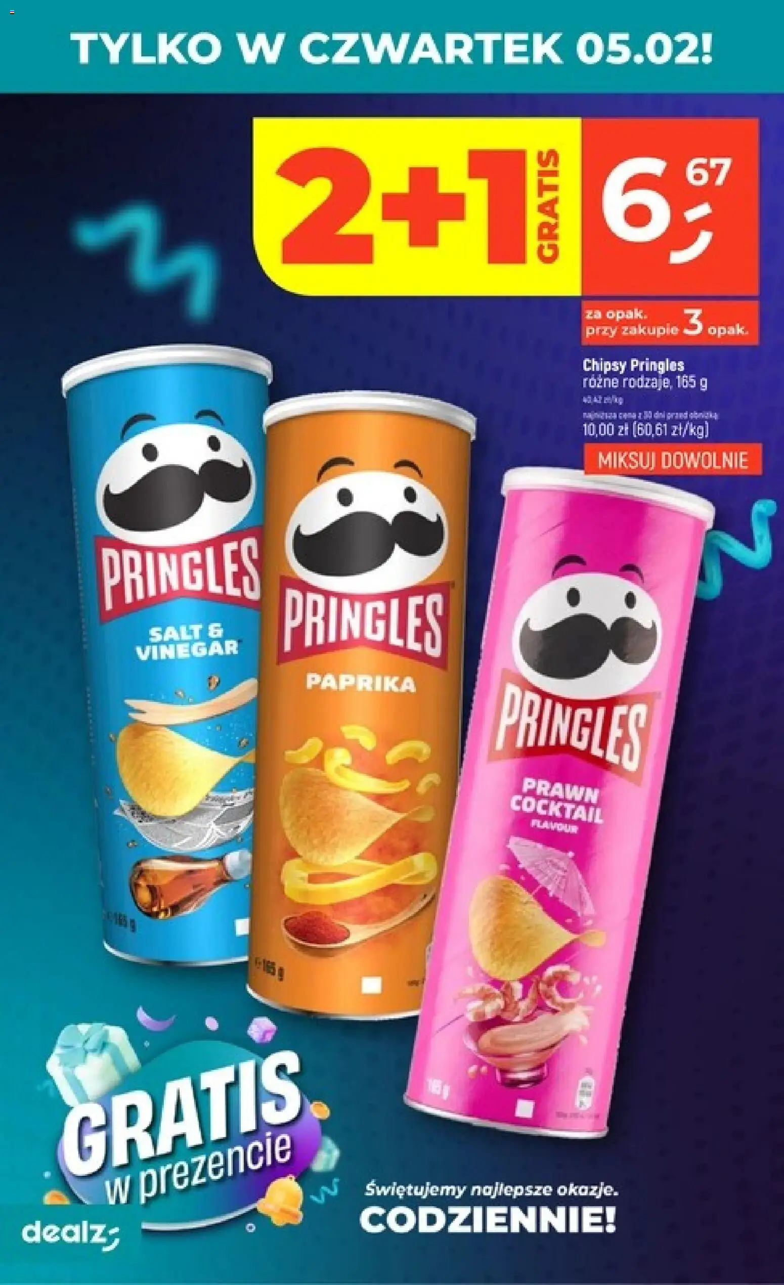 Dealz Gazetka od 05.02.2026 | Strona: 2 | Produkty: Chipsy, Chipsy pringles, Pringles