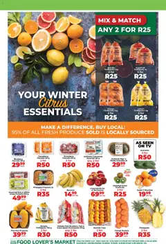 Food Lover's Market Western Cape - Weekly Specials │ valid from 24.07.2025 | Page: 3 | Products: Oranges, Bananas, Pineapple, Avocados