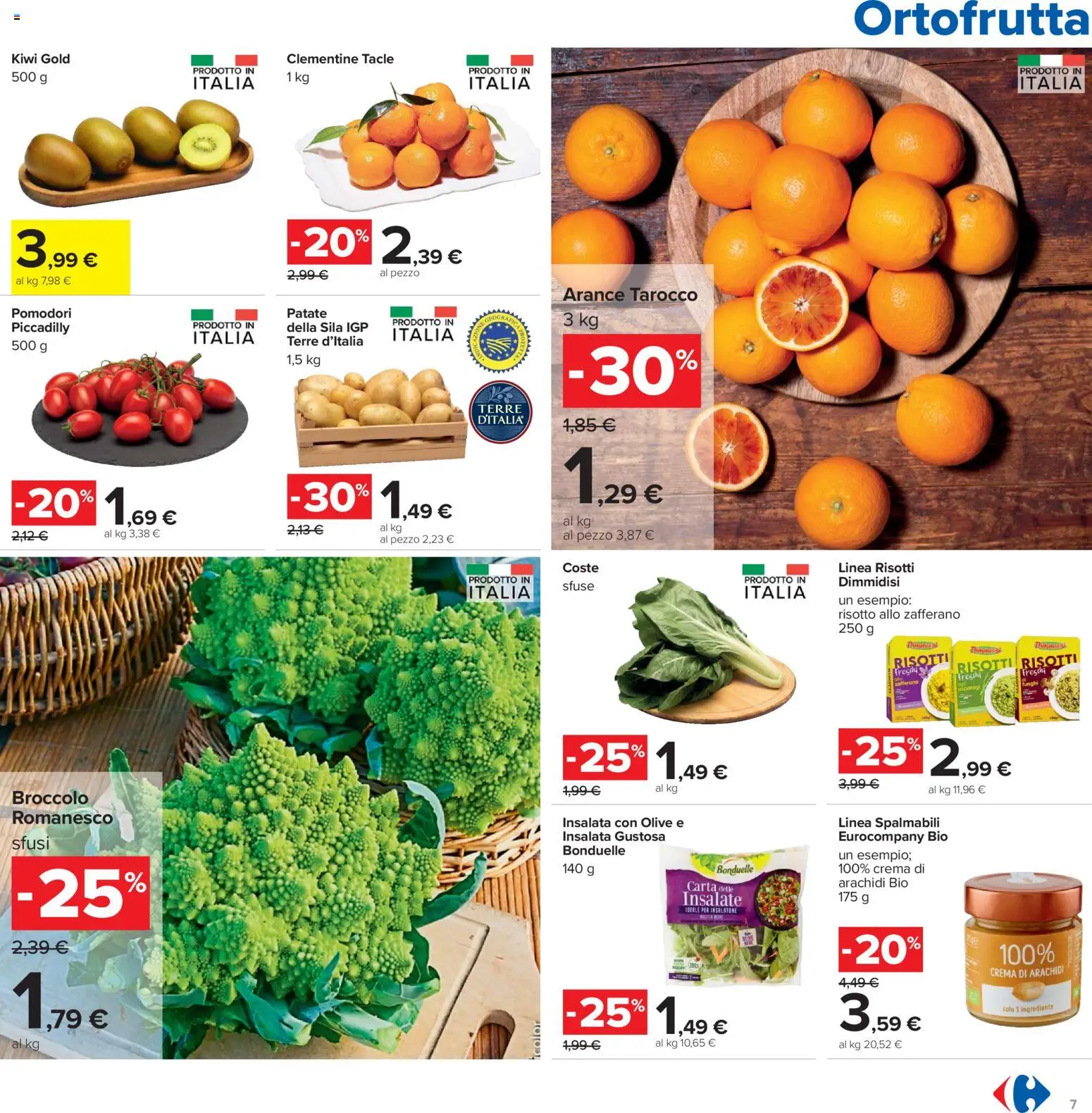 Volantino Carrefour del 02.01.2026 | Pagina: 7 | Prodotti: Kiwi, Patate, Olive, Funghi
