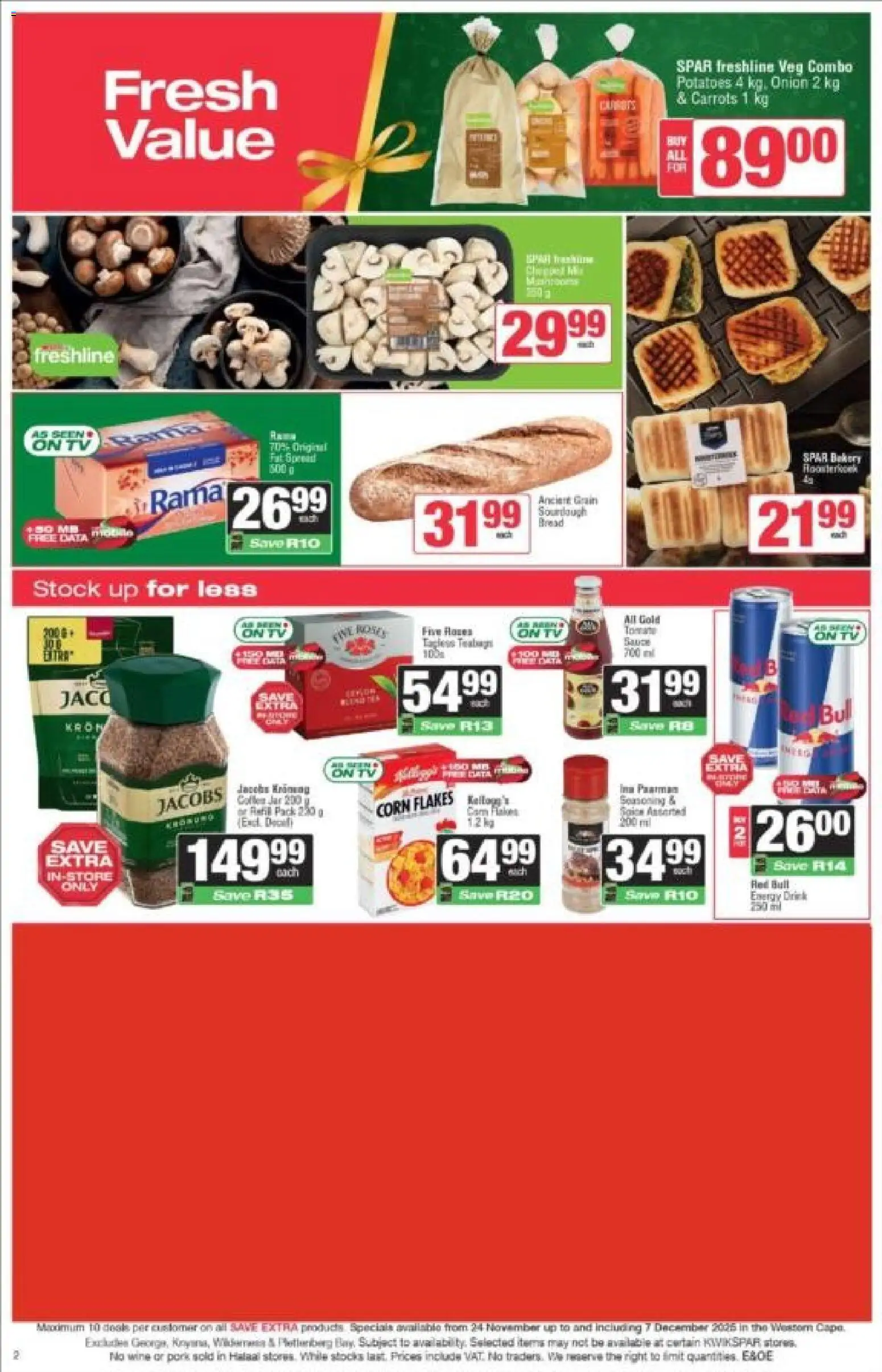 New KWIKSPAR catalogue – valid from 24.11.2025 | Page: 2 | Products: Corn, Data, Wine, Potatoes