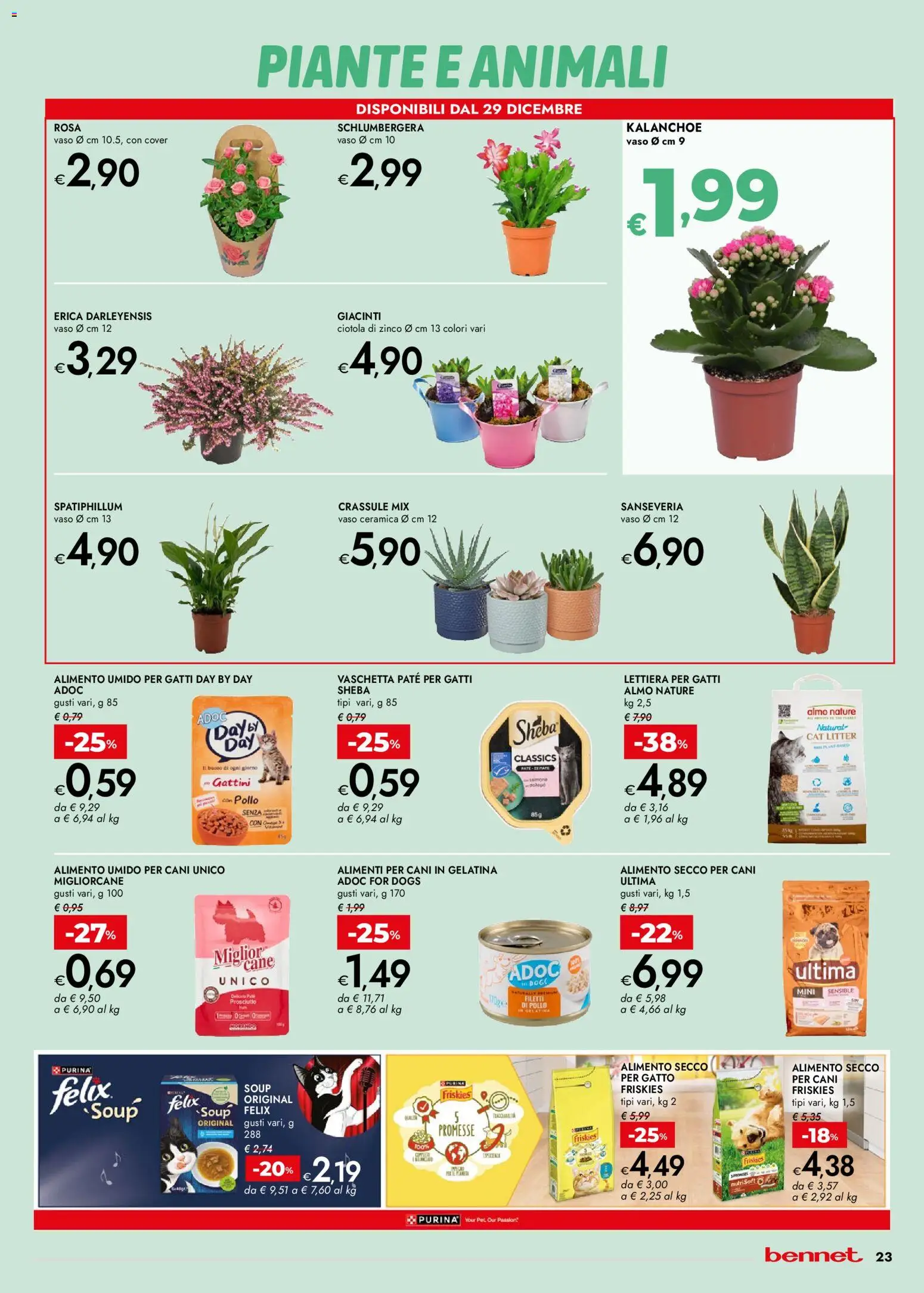 Volantino bennet del 27.12.2025 | Pagina: 23 | Prodotti: Paté, Pollo, Ciotola, Vaso