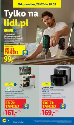 Pogląd oferty "SILVERCREST® Frytkownica beztłuszczowa airfryer, 2150 W, 6,7 L, Frytkownica beztłuszczowa airfryer, 2150 W, 6,7 L" - ważna od 23.02.2026 | Strona: 6 | Produkty: Frytkownica, Stół, Frytkownica beztłuszczowa