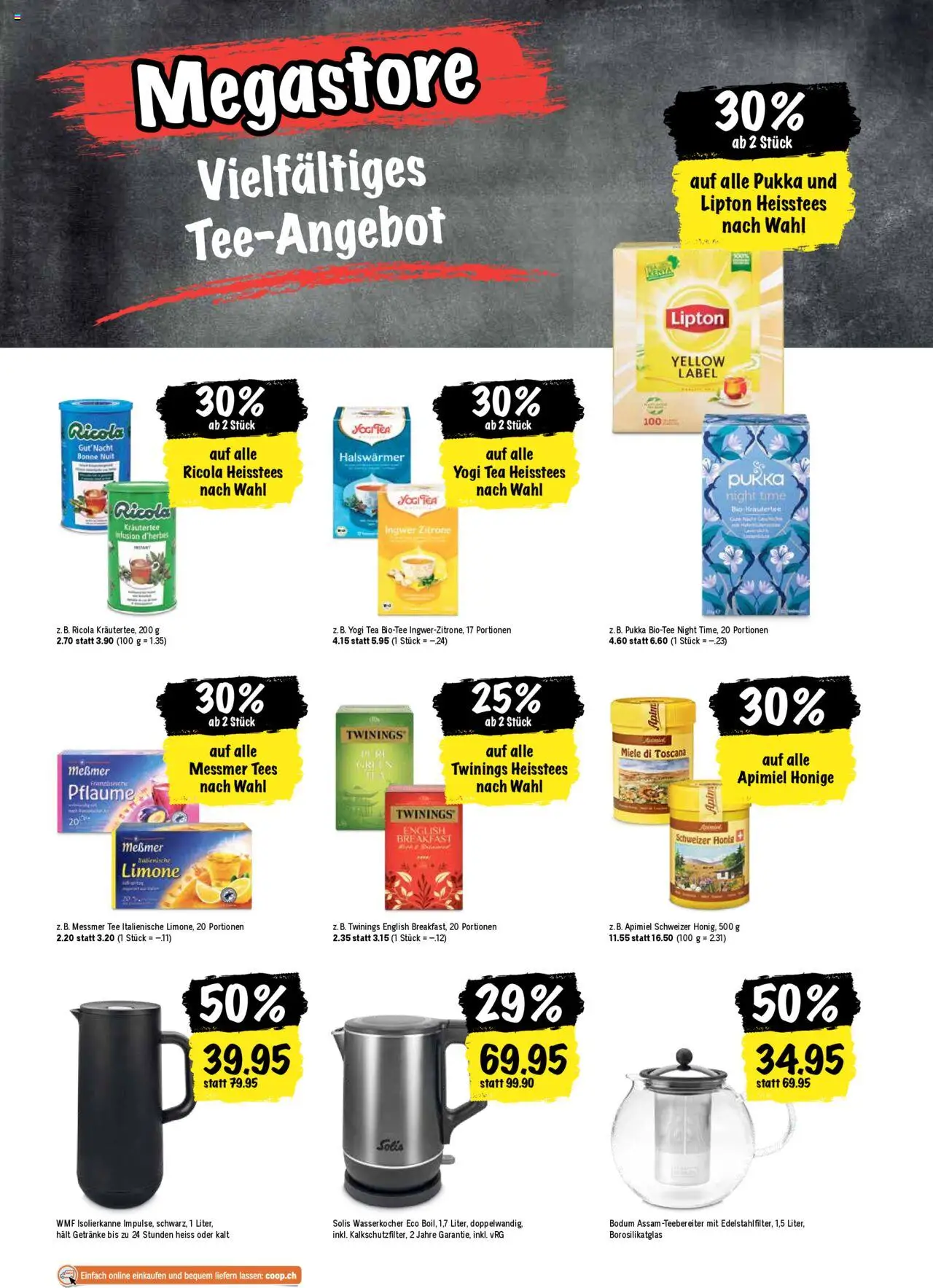 Coop Aktionen – gültig ab 09.10.2025 | Seite: 23 | Produkte: Tee, Zitrone, Wasserkocher, Miele