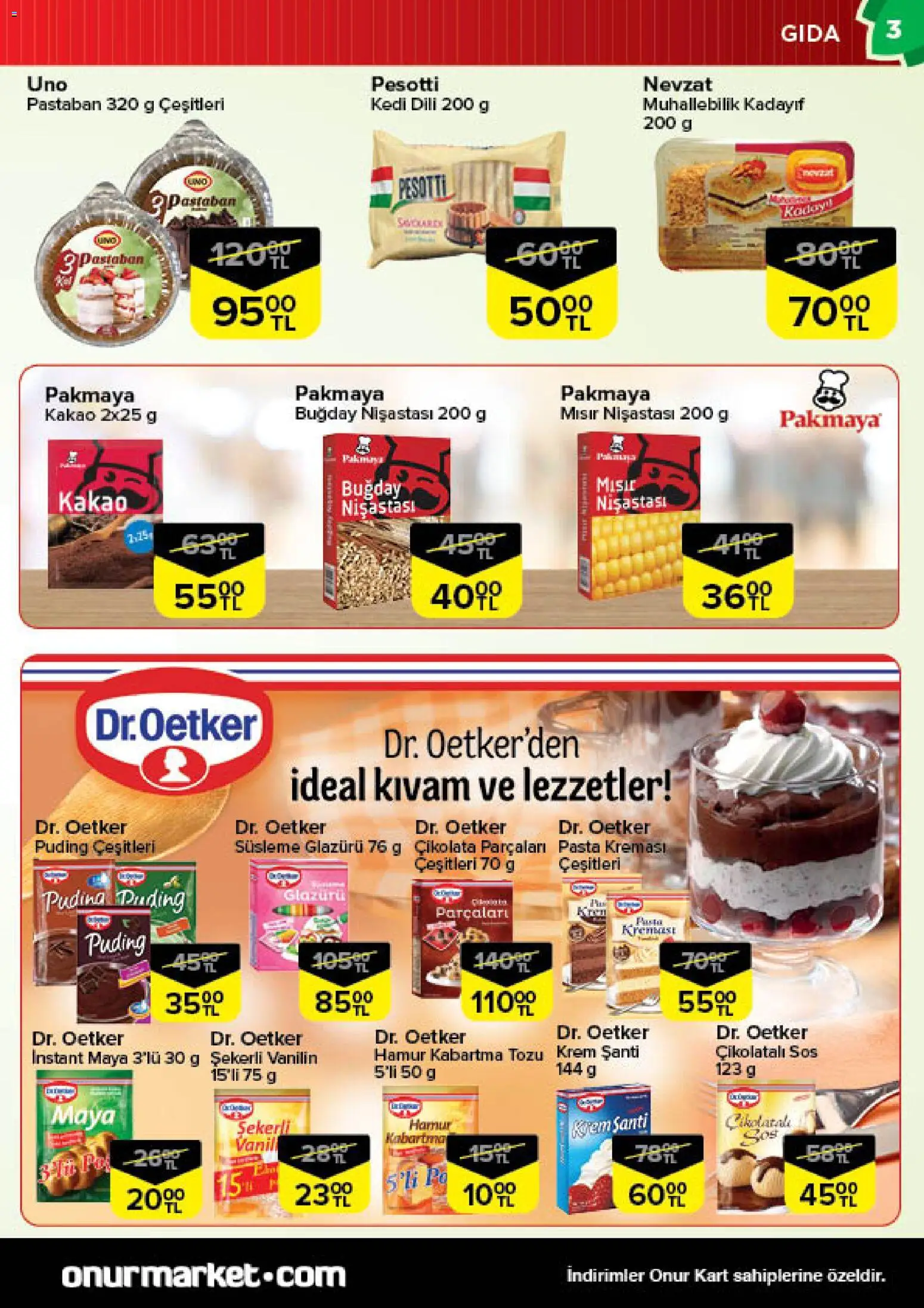 Onur Market Katalog - Bursa - 11.11.2025 tarihinden itibaren geçerlidir | Sayfa: 3 | Ürünler: Krem, Sos, PC, Mısır