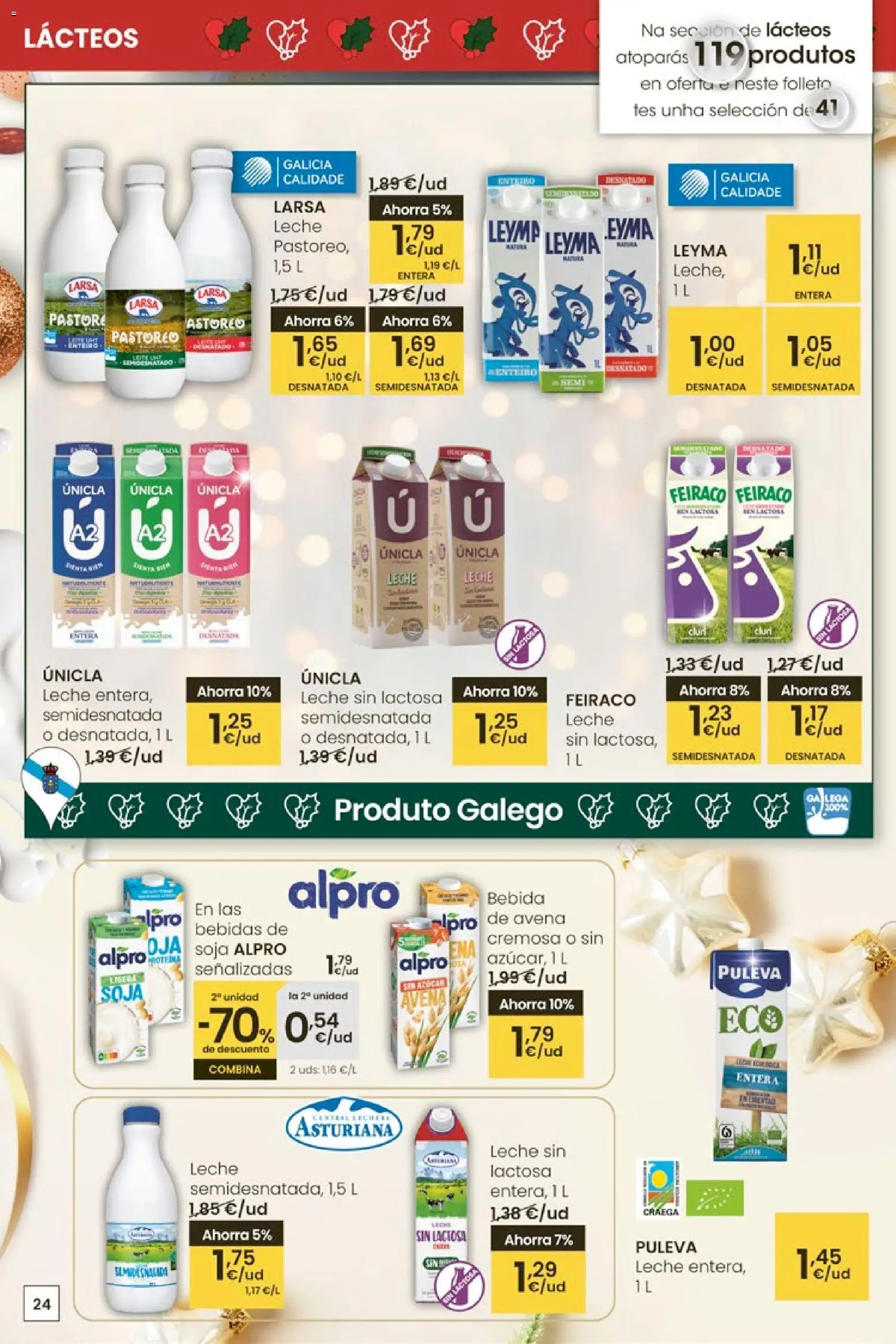 Eroski - Nadal  │ válido desde el 18.12.2025 | Página: 24 | Productos: Leche sin lactosa, Leche