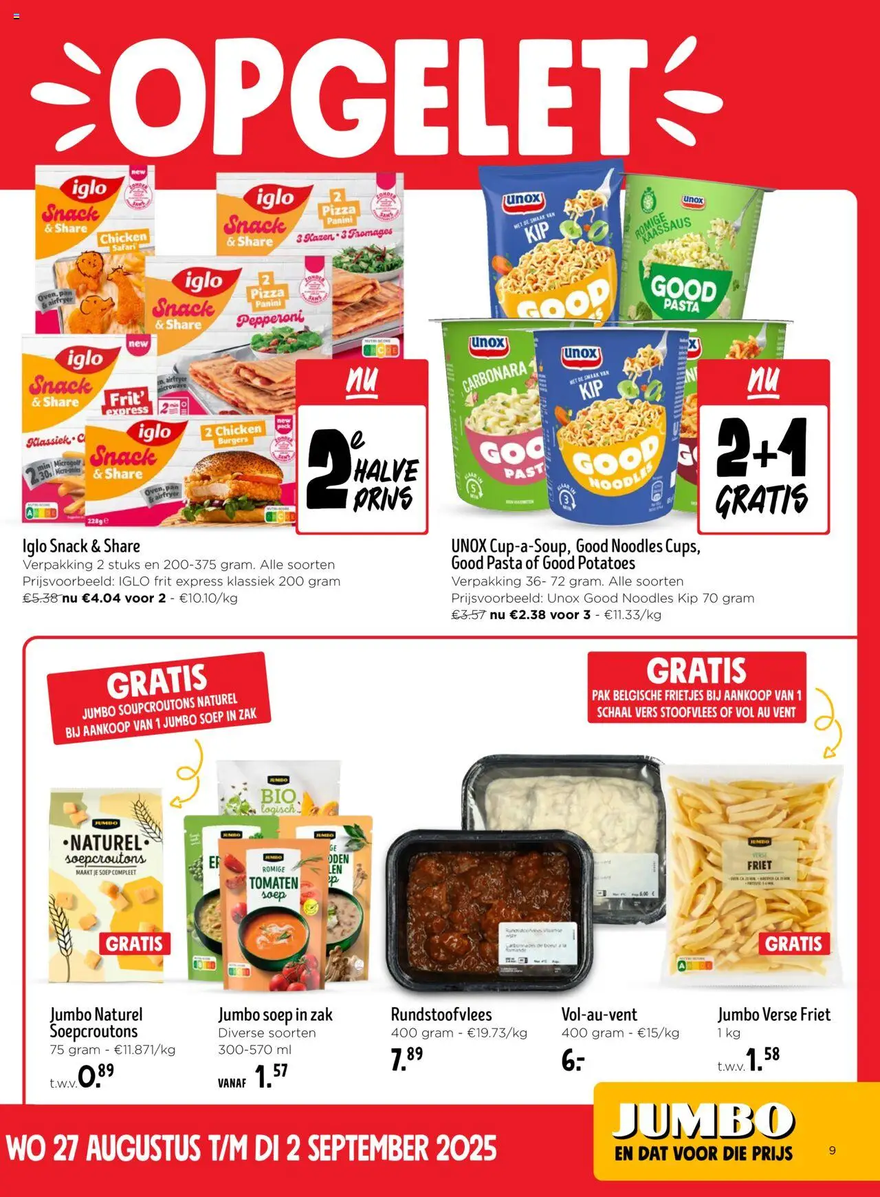  | Pagina: 9 | Producten: Stoofvlees, Friet, Zak, Kip