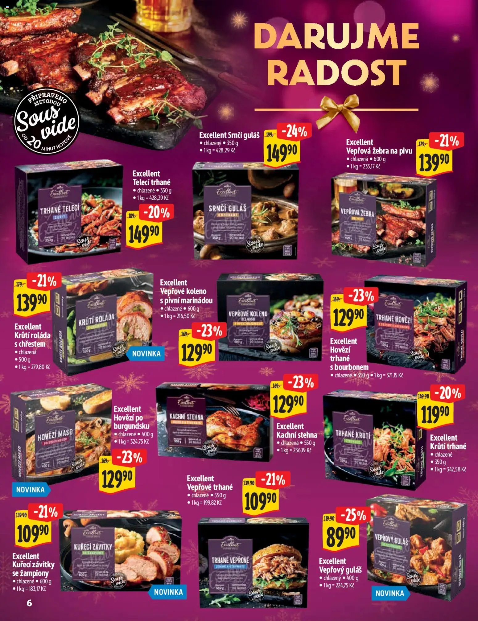 Albert katalog - Hypermarket - Delikatesy od 03.12.2025 | Strana: 6 | Produkty: Žampiony, Hovězí, Sous vide, Krůtí roláda