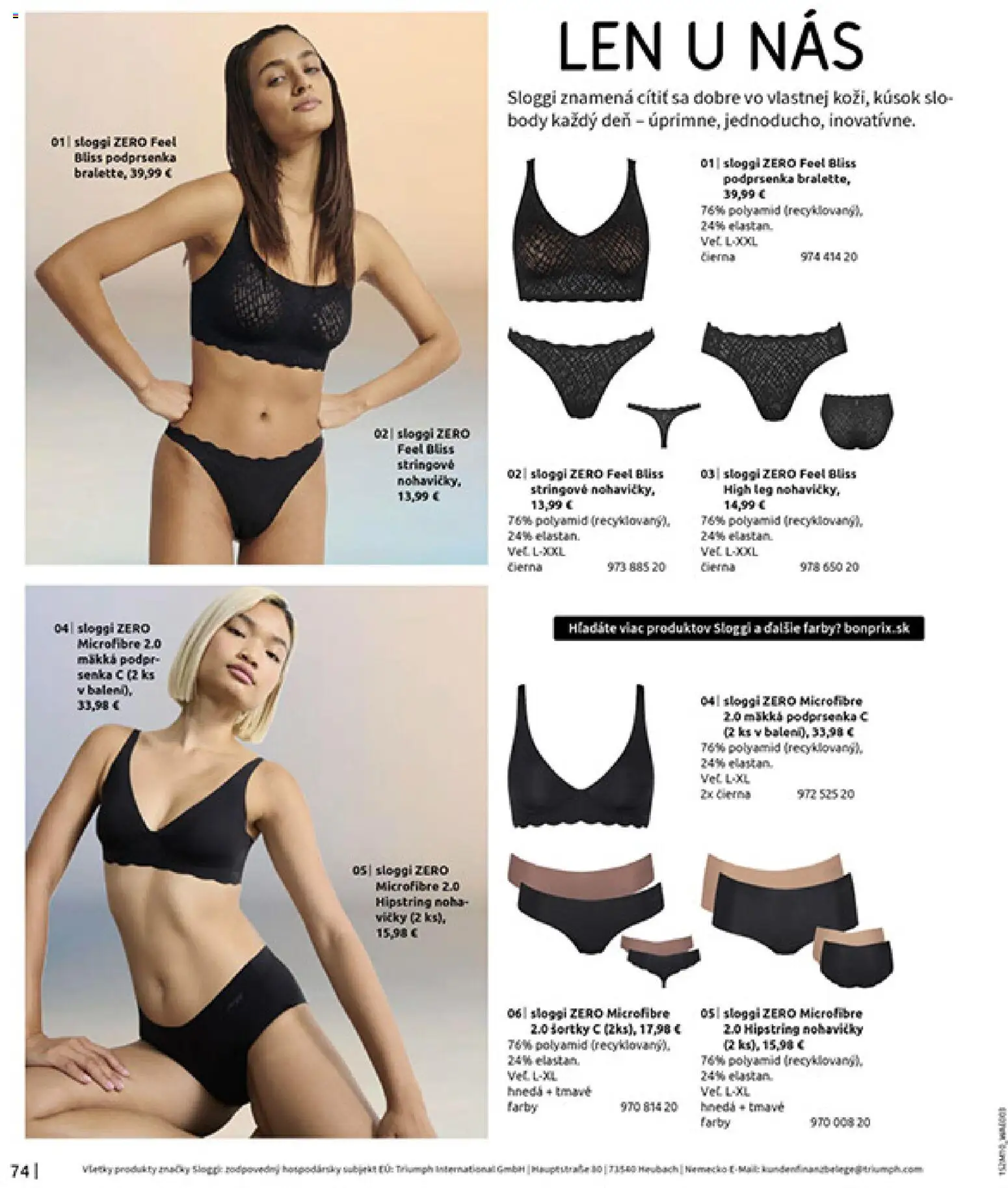 Nové Bonprix akcie – leták je platný od 24.11.2025 | Strana: 76 | Produkty: Podprsenka