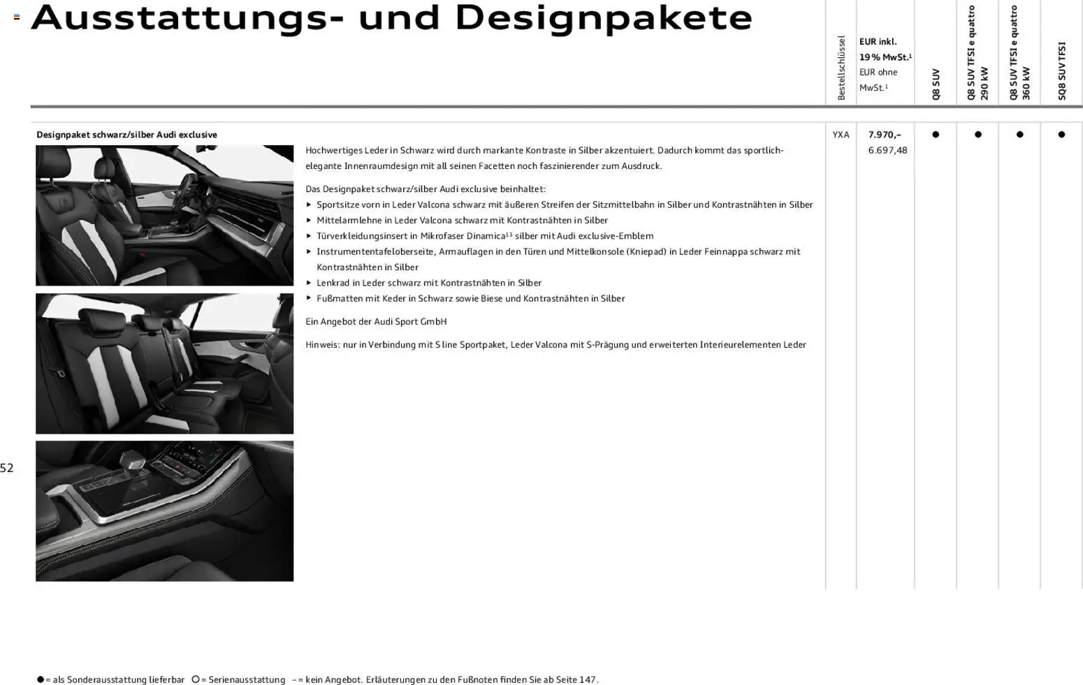 Audi Q8 – gültig ab 06.11.2025 | Seite: 52
