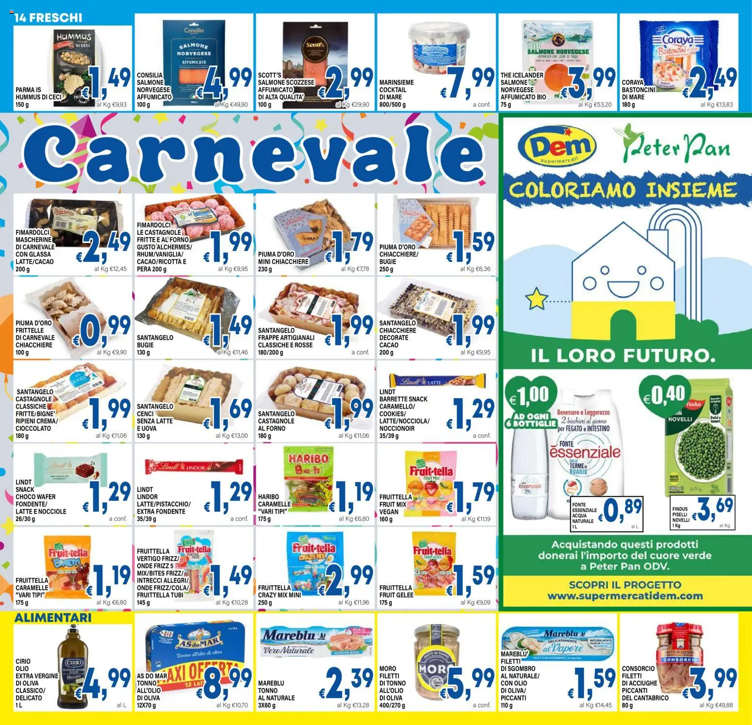 Volantino DEM del 13.02.2026 | Pagina: 14 | Prodotti: Cioccolato, Salmone, Ceci, Cacao