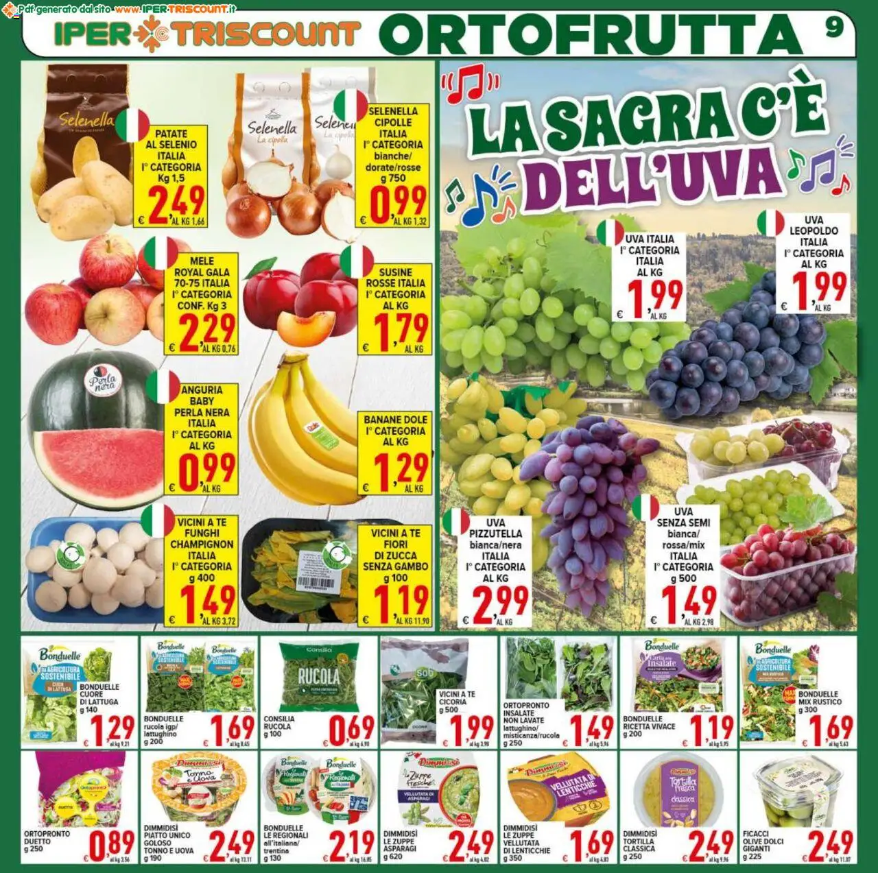 Volantino Ipertriscount del 17.09.2025 | Pagina: 9 | Prodotti: Lenticchie, Zucca, Piatto, Susine