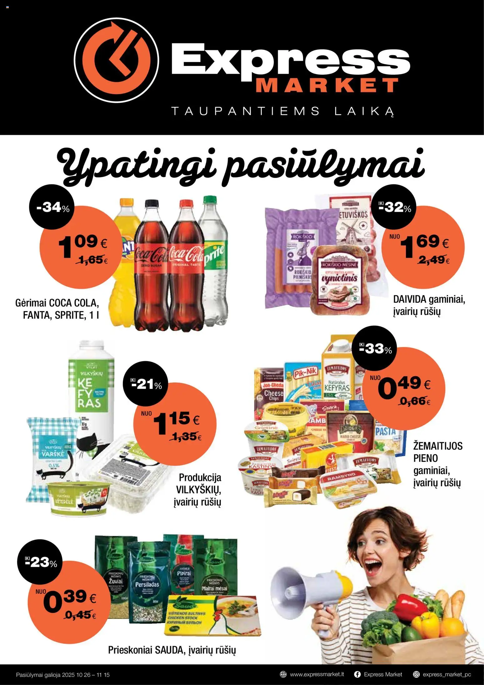Express market akcijos nuo 26.10.2025 | Puslapis: 1 | Prekių: Varškė, Prieskoniai