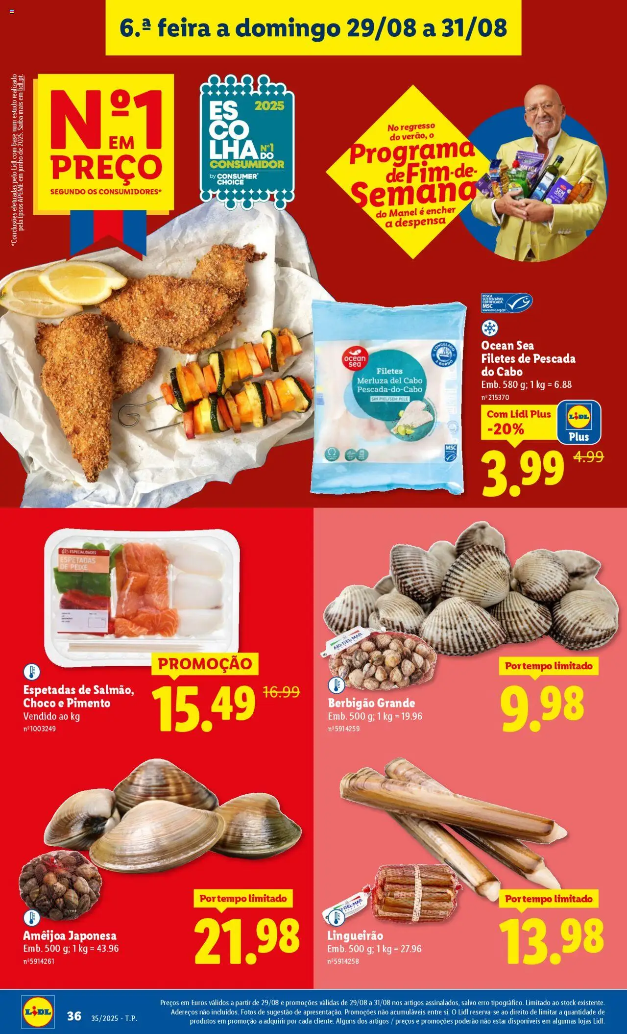Lidl folheto │ válido de 25.08.2025 | Página: 36 | Produtos: Pescada, Base, Pescada do cabo, Peixe