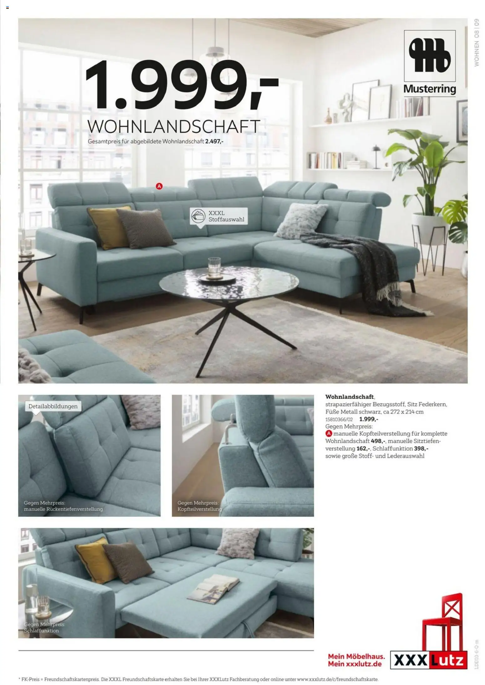 XXXL Lutz Musterring Spezial – gültig ab 15.03.2025 | Seite: 9 | Produkte: Wohnlandschaft