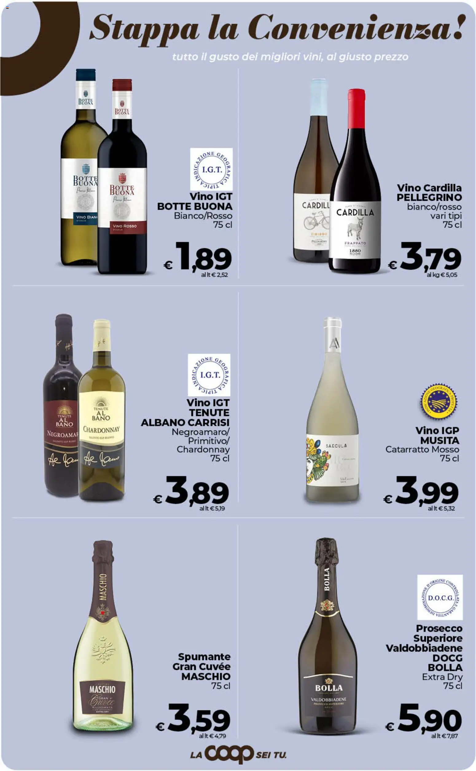 Volantino COOP del 07.04.2026 | Pagina: 36 | Prodotti: Prosecco, Vino, Spumante, Vino rosso