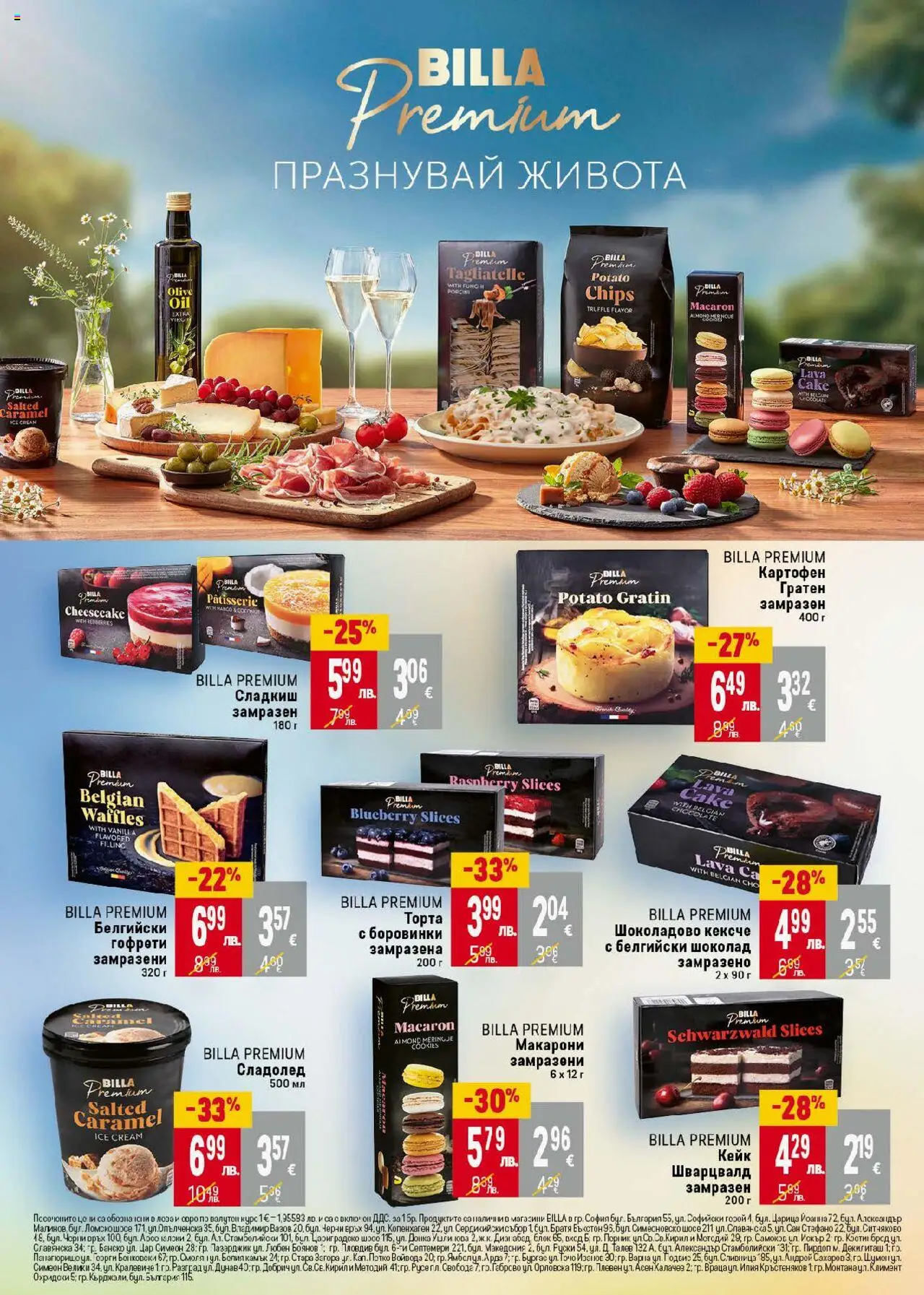  | Страница: 22 | Продукти: Сладолед, Макарони, Боровинки, Гофрети