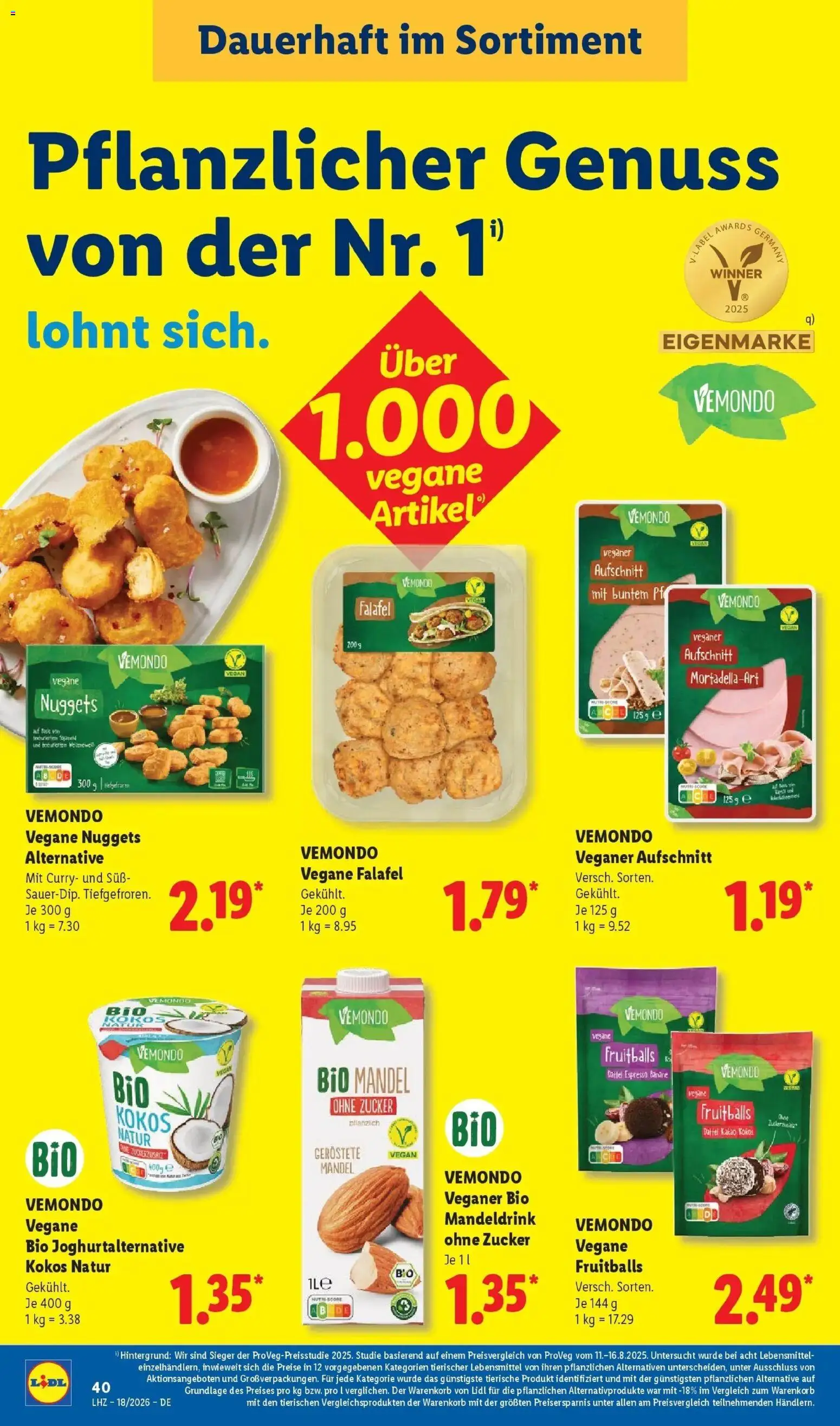 Lidl Německo leták od 27.04.2026 | Strana: 60 | Produkty: Vegan, Falafel, Kokos, Kakao