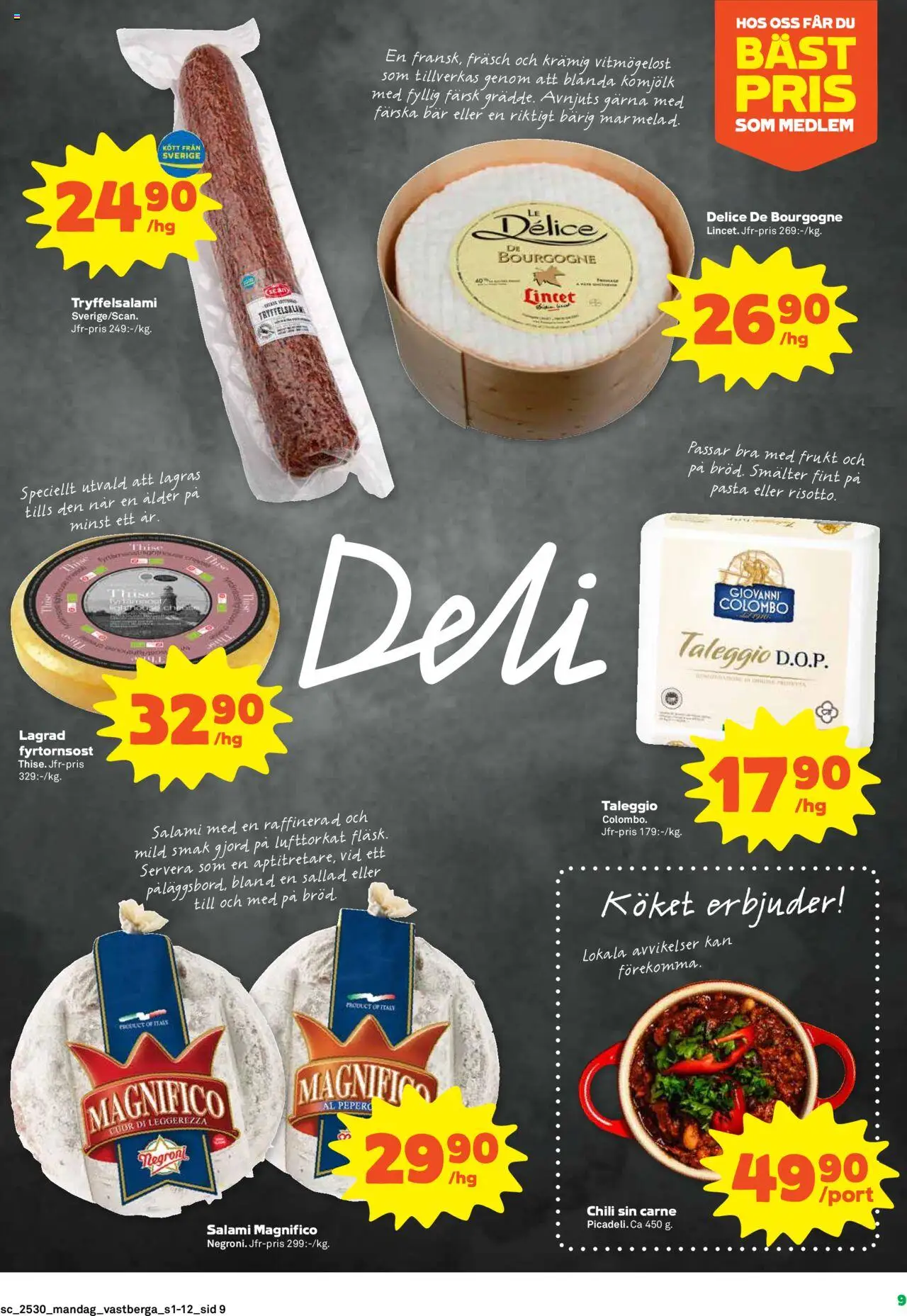 Stora Coop reklamblad aktuell från 21.07.2025 | Sida: 9 | Produkter: Chili, Salami, Pasta, Sallad